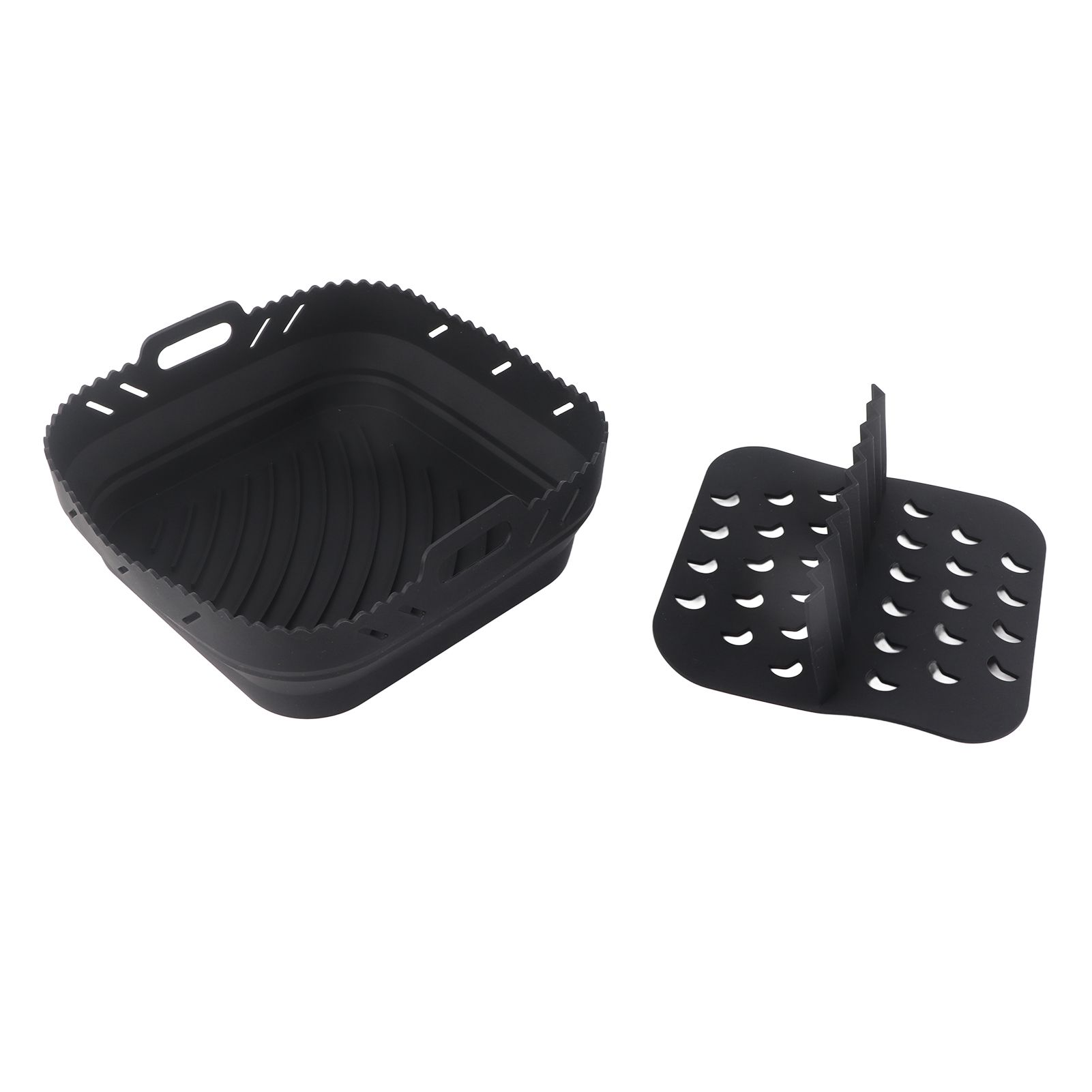Square Air Fryer Silicone Baking Pan with Silicone Mat Air Fryer Pan - Image 4