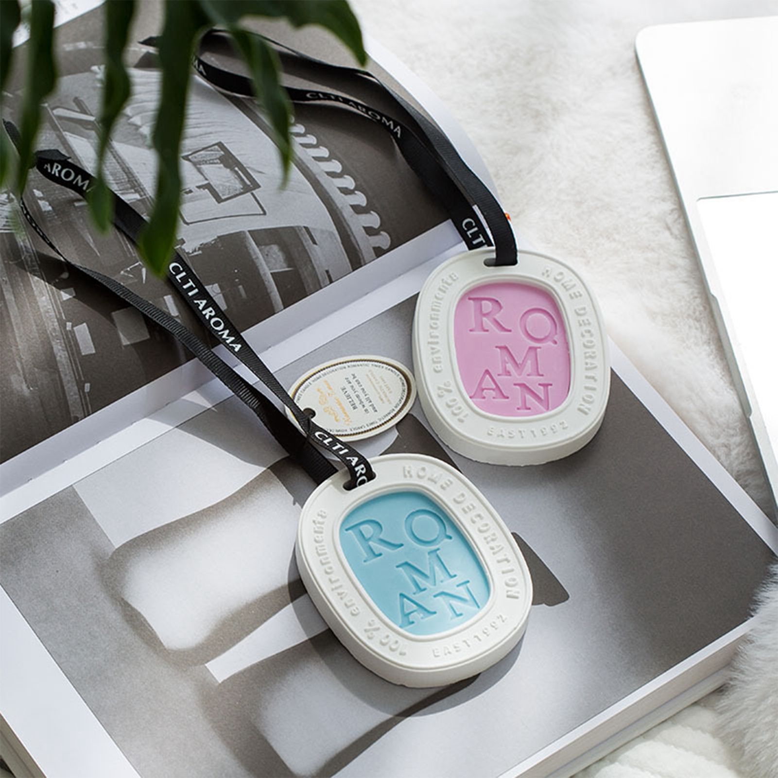 Hanging Aromatherapy Wax Tablets Home Closet Odor Freshener Car Solid Air Freshener Pendant - Image 4