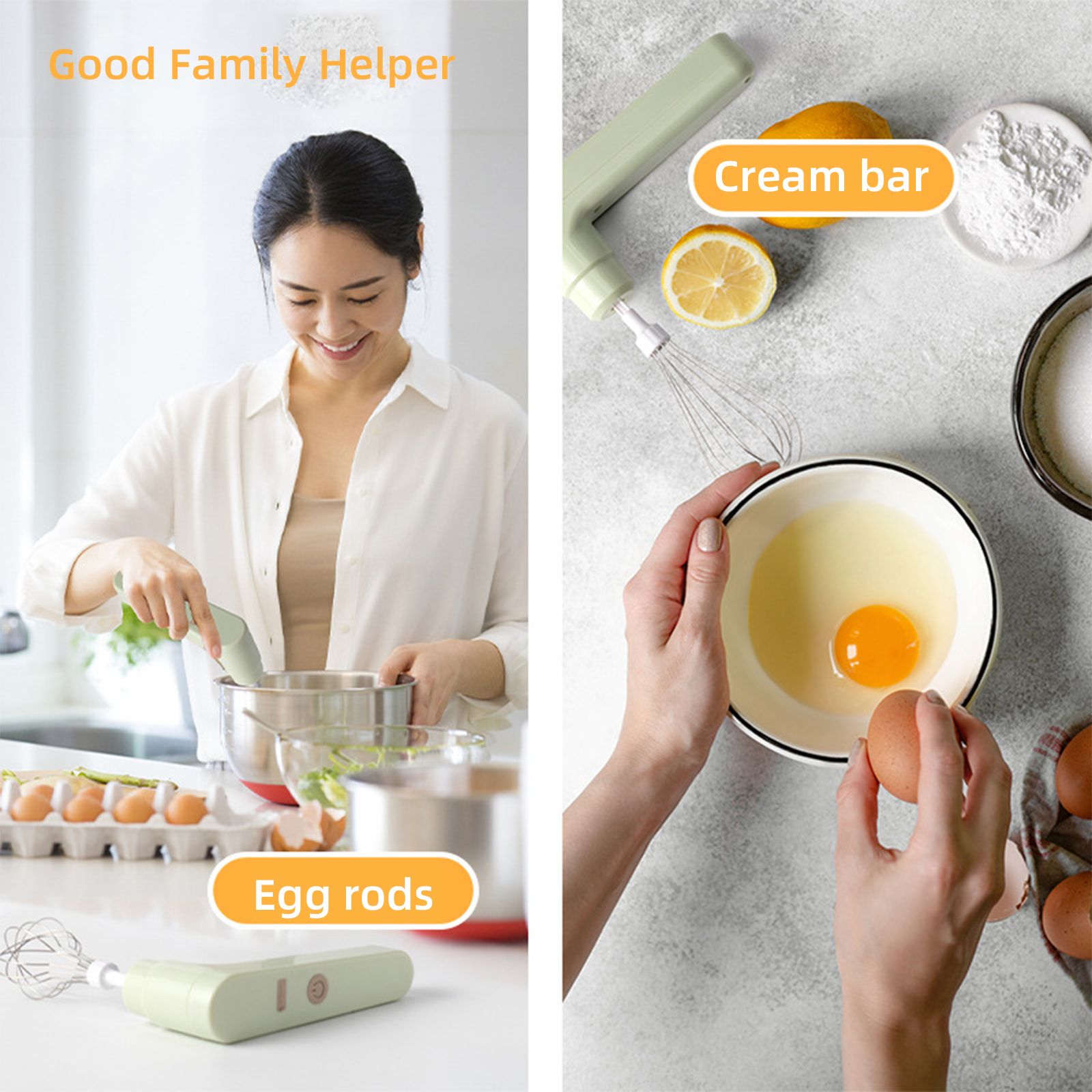 6 In1 Garlic Beater Wireless Garlic Masher Multifunctional Mini Handheld Small Whisk Garlic Masher Home Electric Garlic Masher - Image 2