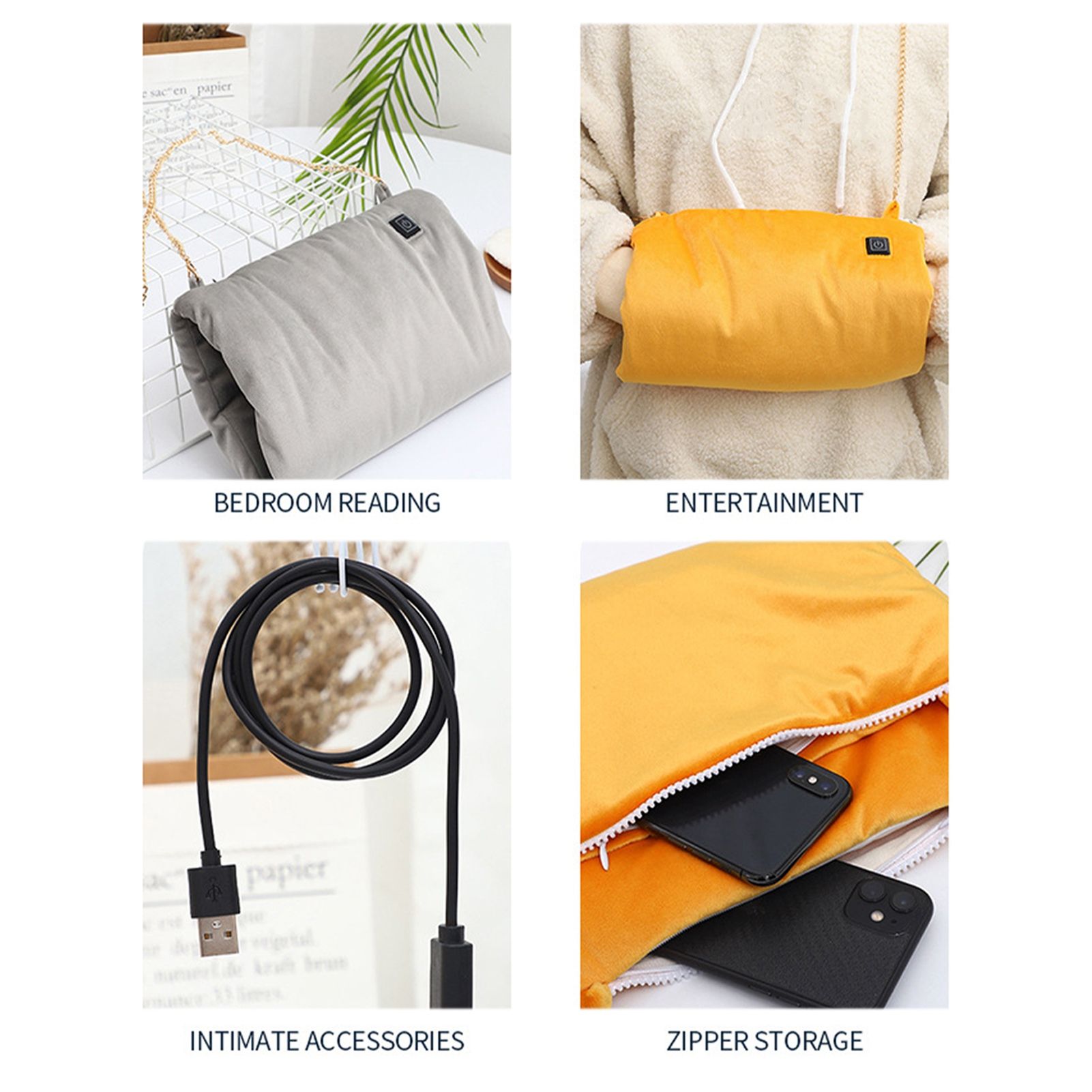 USB Charging Hand Warmer Three Temperature Control Electric Blanket Portable Heating Cushion Hand Warmer - Image 3