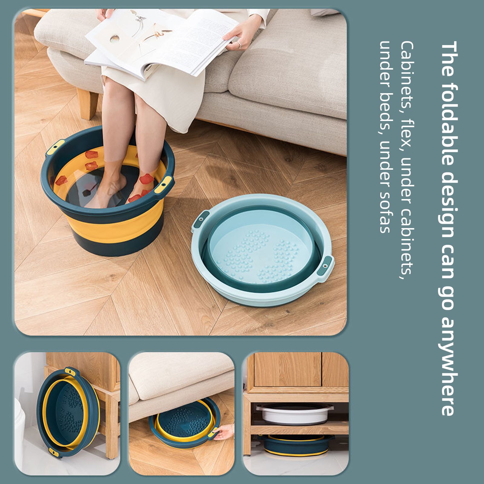 Foldable Foot Bath Household Foot Wash Basin Foot Massage Foot Bath - Image 6