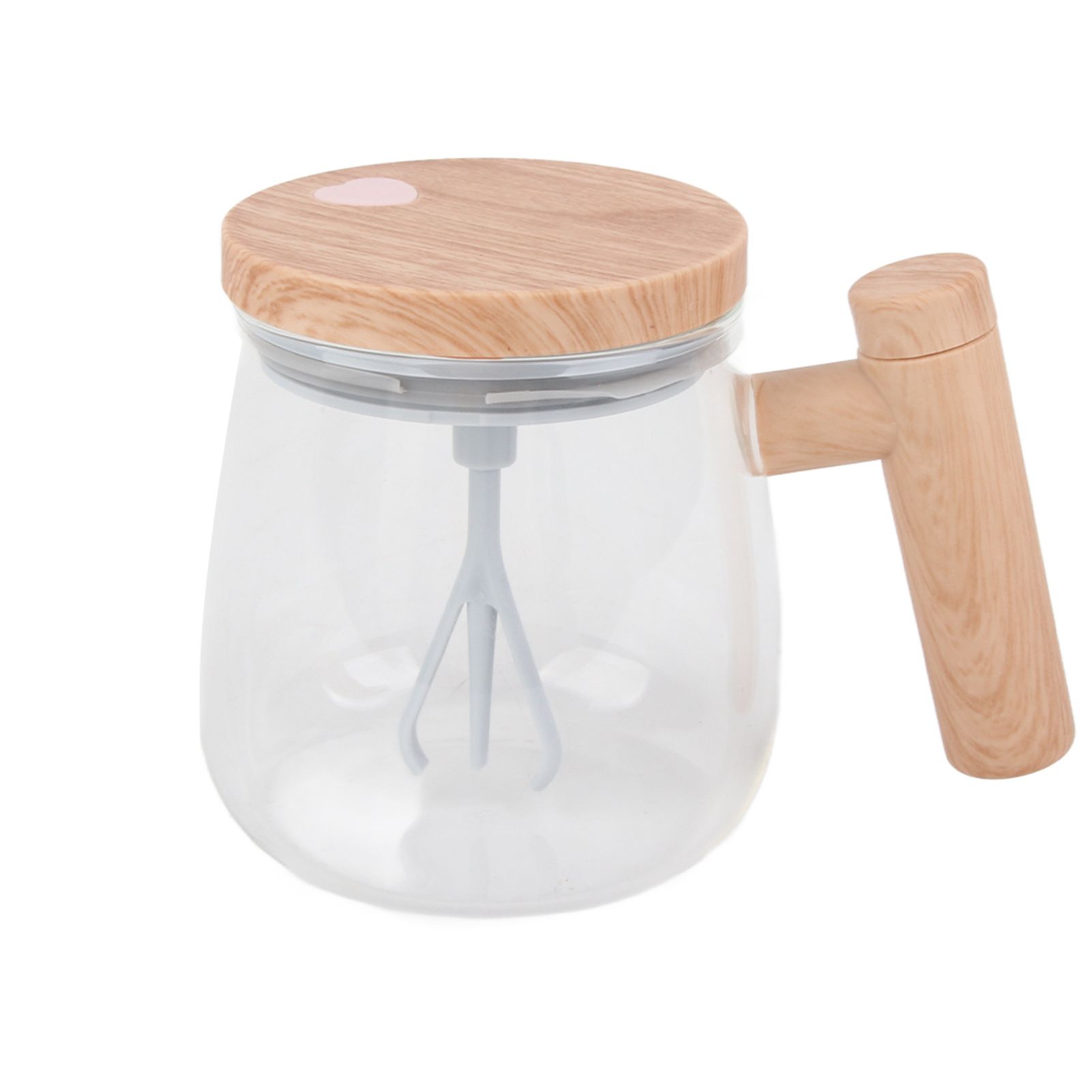 Automatic Stirring Coffee Mug with Transparent Lid Beige White 350ml 400mAh IPX6 Type C Touch Switch Electric Mixing Cup for Coffee Milk - Image 3