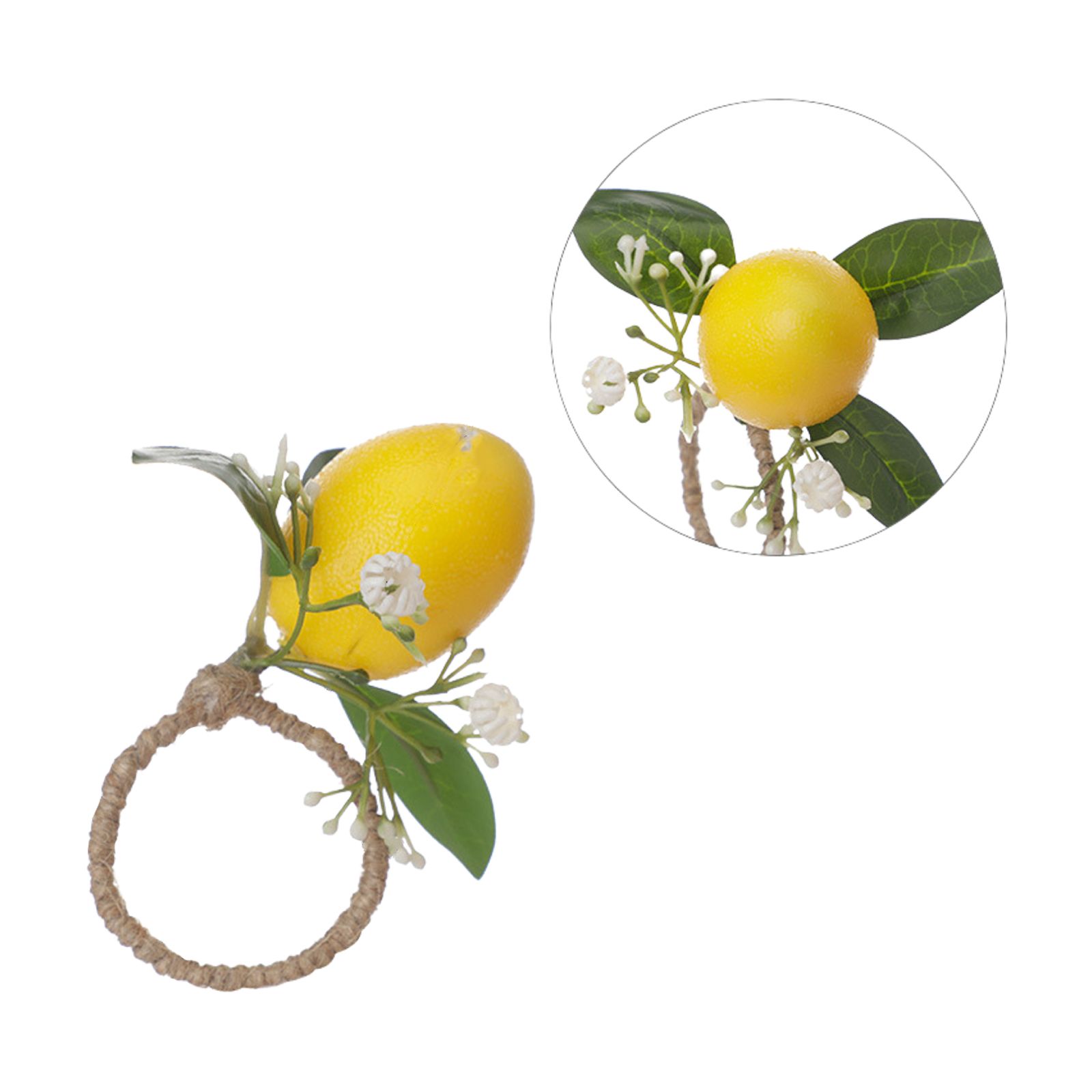 Simulation Lemon Napkin Ring Napkin Ring Holder Furniture Restaurant Table Decoration - Image 4