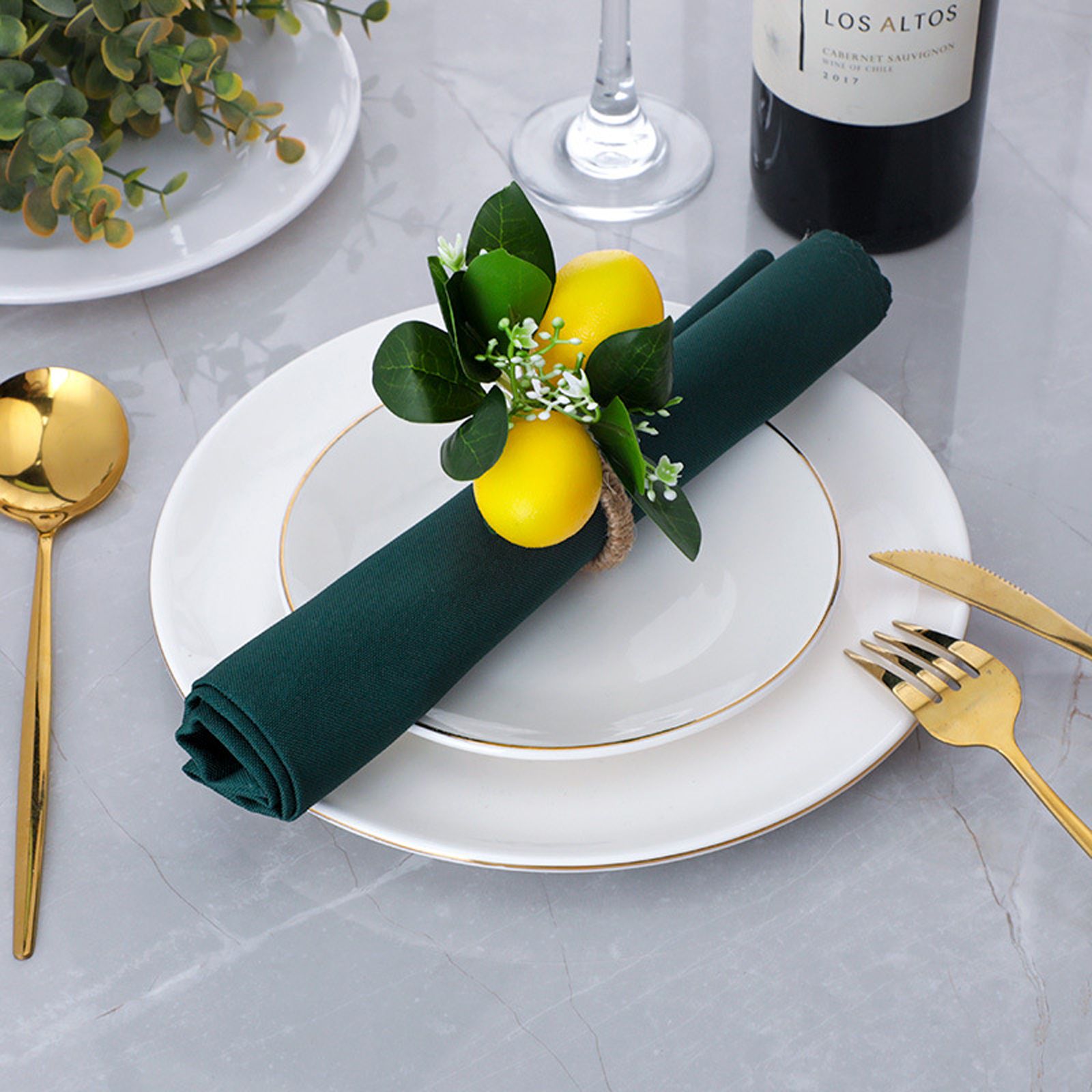 Simulation Lemon Napkin Ring Napkin Ring Holder Furniture Restaurant Table Decoration - Image 5