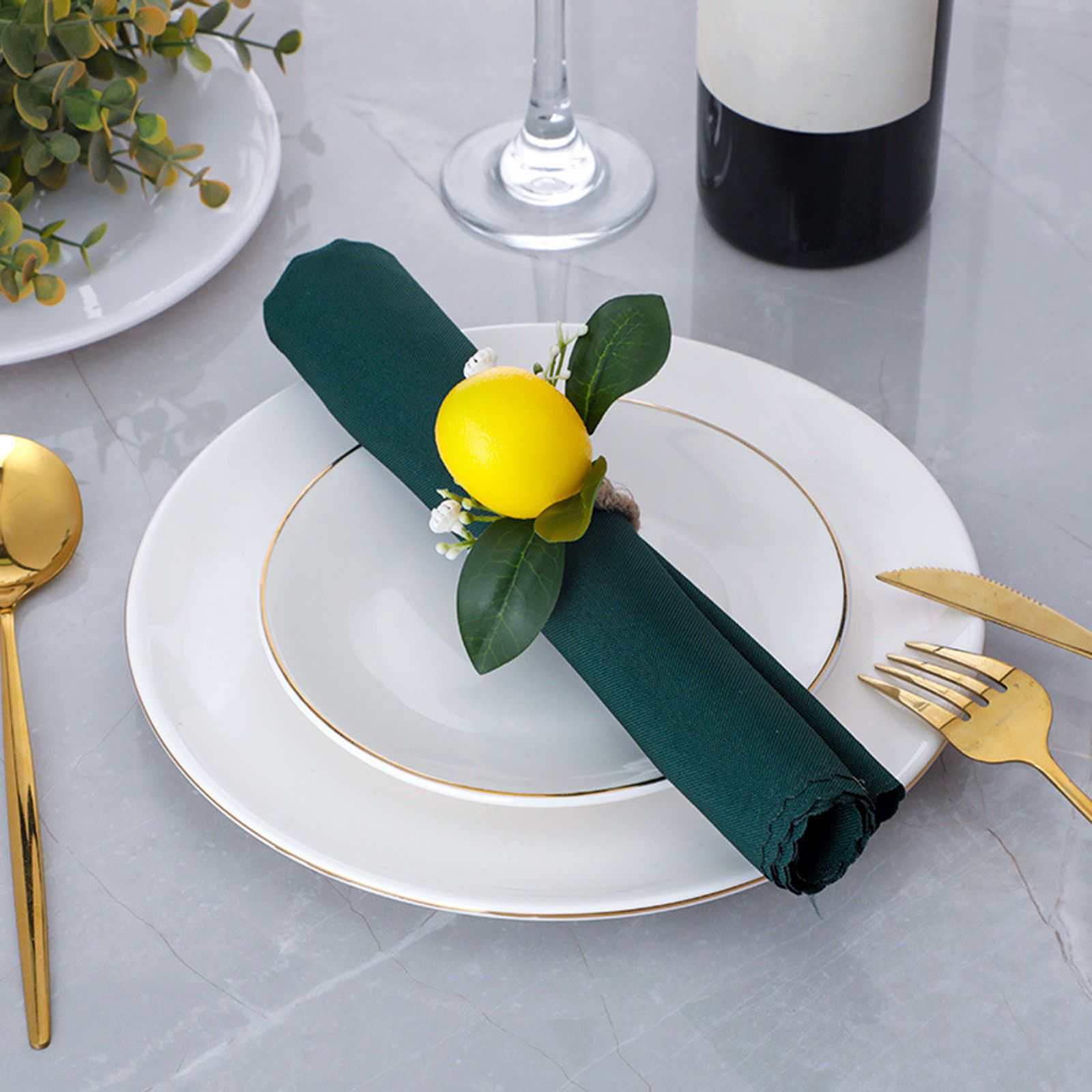 Simulation Lemon Napkin Ring Napkin Ring Holder Furniture Restaurant Table Decoration - Image 6