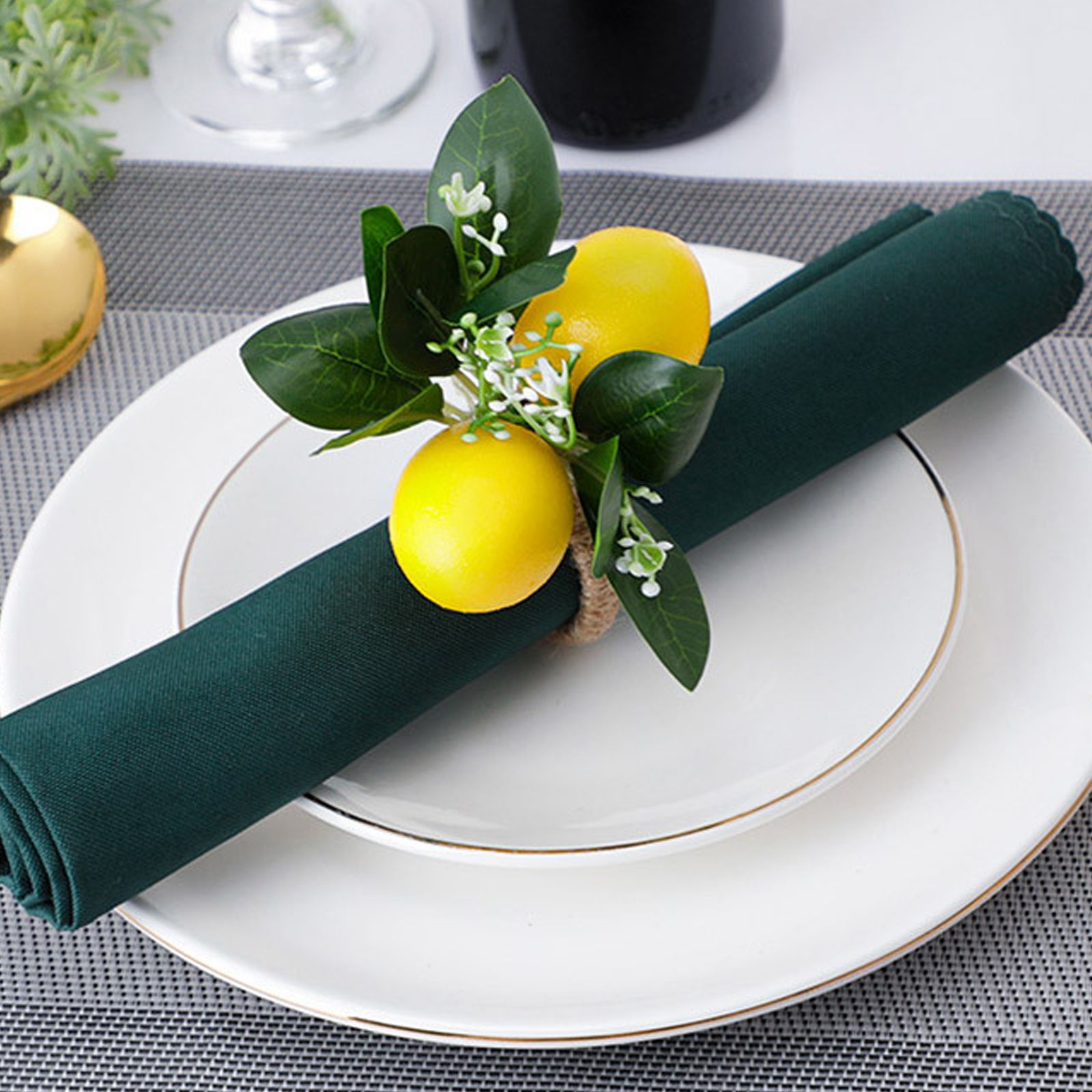 Simulation Lemon Napkin Ring Napkin Ring Holder Furniture Restaurant Table Decoration - Image 7