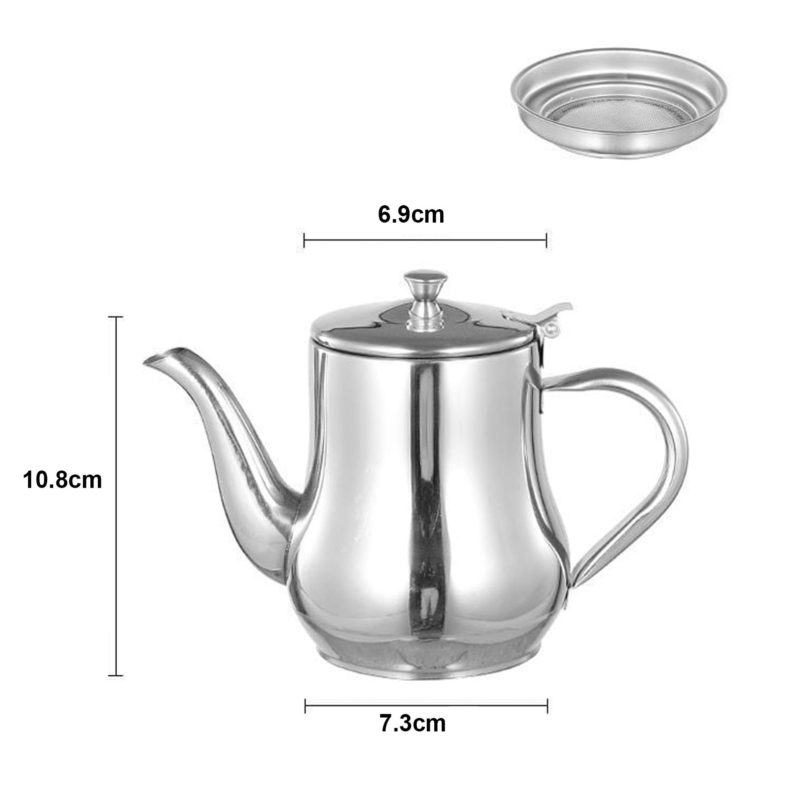 Stainless Steel Lubricator with Filter Screen Oil Strainer Pot Olive Oil Dispenser With Dust Proof Lid - Image 8
