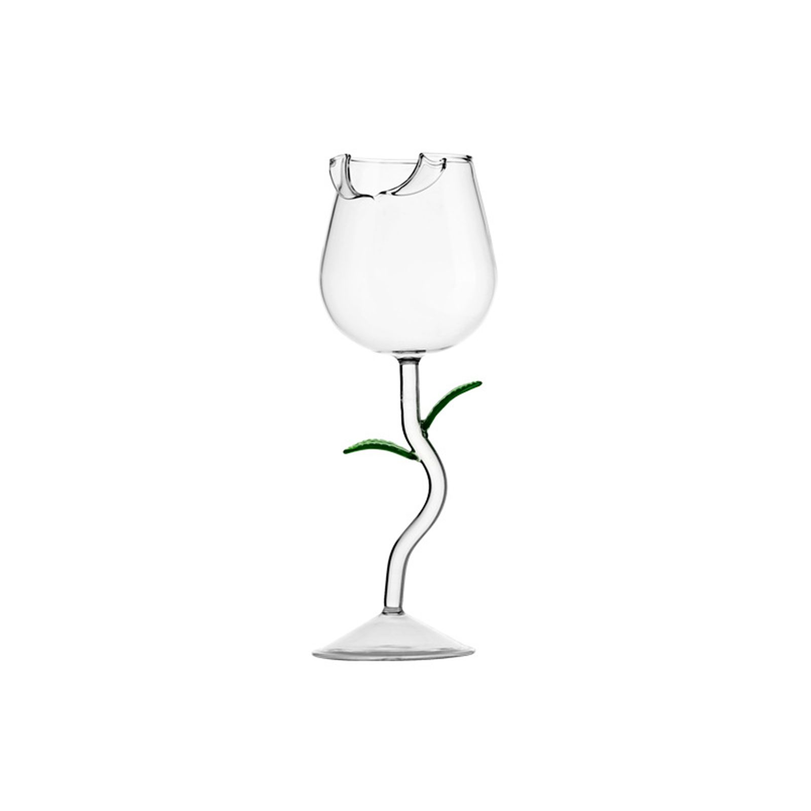 Wine Glass Rose Flower Shape Wine Cup High Borosilicate Glass Cocktail Glass for Party Bar - Image 1