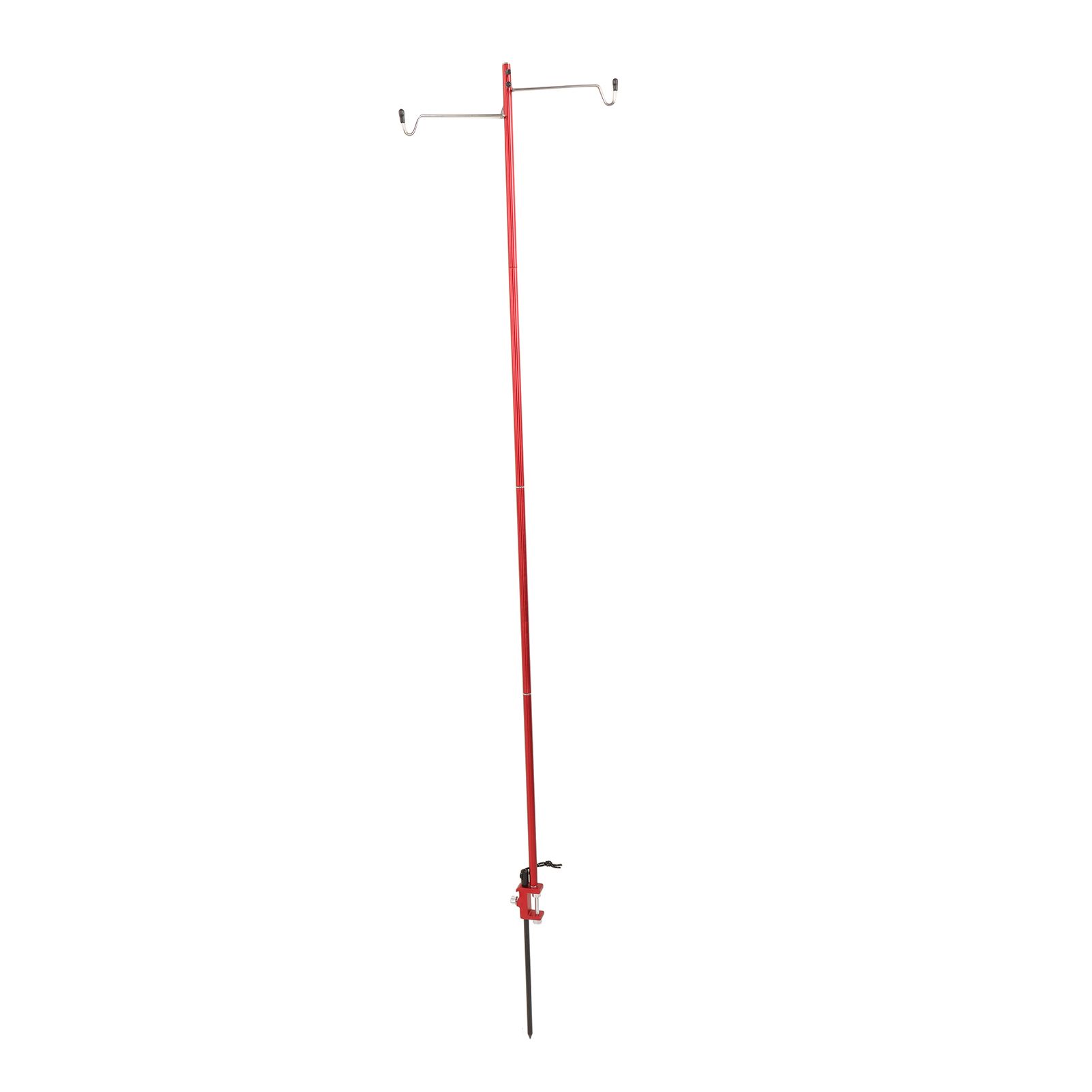 Camping Lantern Stand Portable Lightweight Outdoor Camping Aluminum Alloy Lamp Pole Light Hanging Stand Red - Image 4