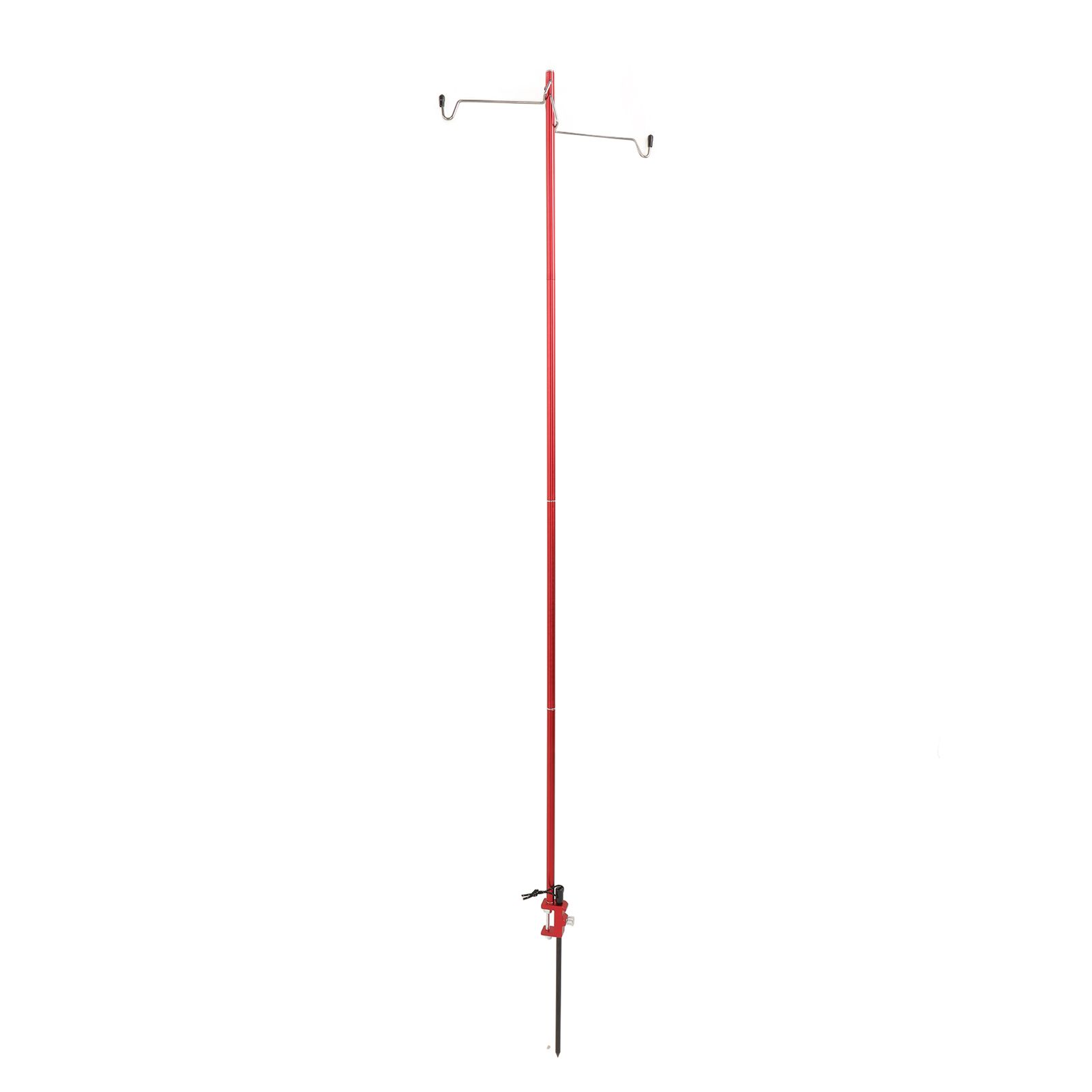 Camping Lantern Stand Portable Lightweight Outdoor Camping Aluminum Alloy Lamp Pole Light Hanging Stand Red - Image 5