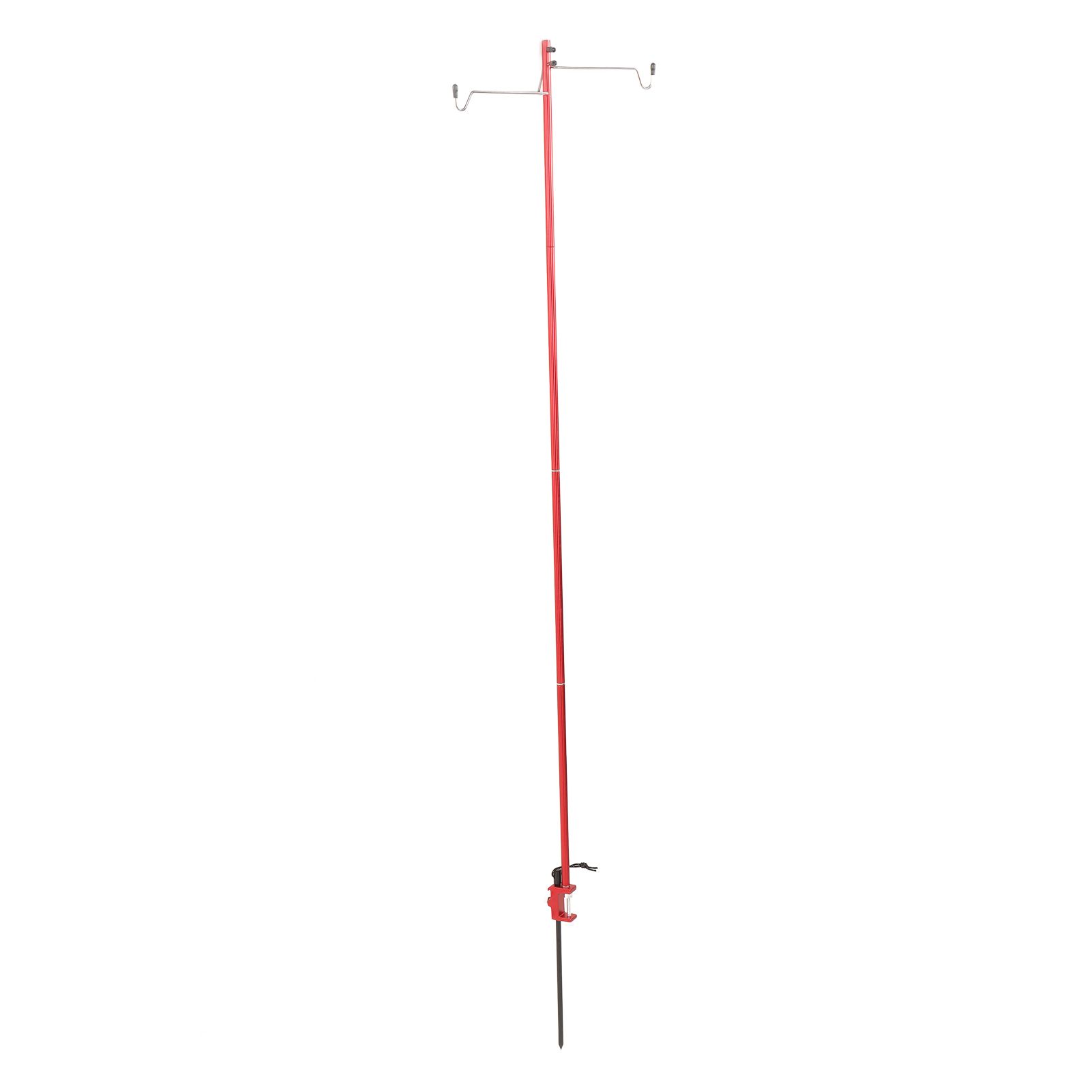 Camping Lantern Stand Portable Lightweight Outdoor Camping Aluminum Alloy Lamp Pole Light Hanging Stand Red - Image 6