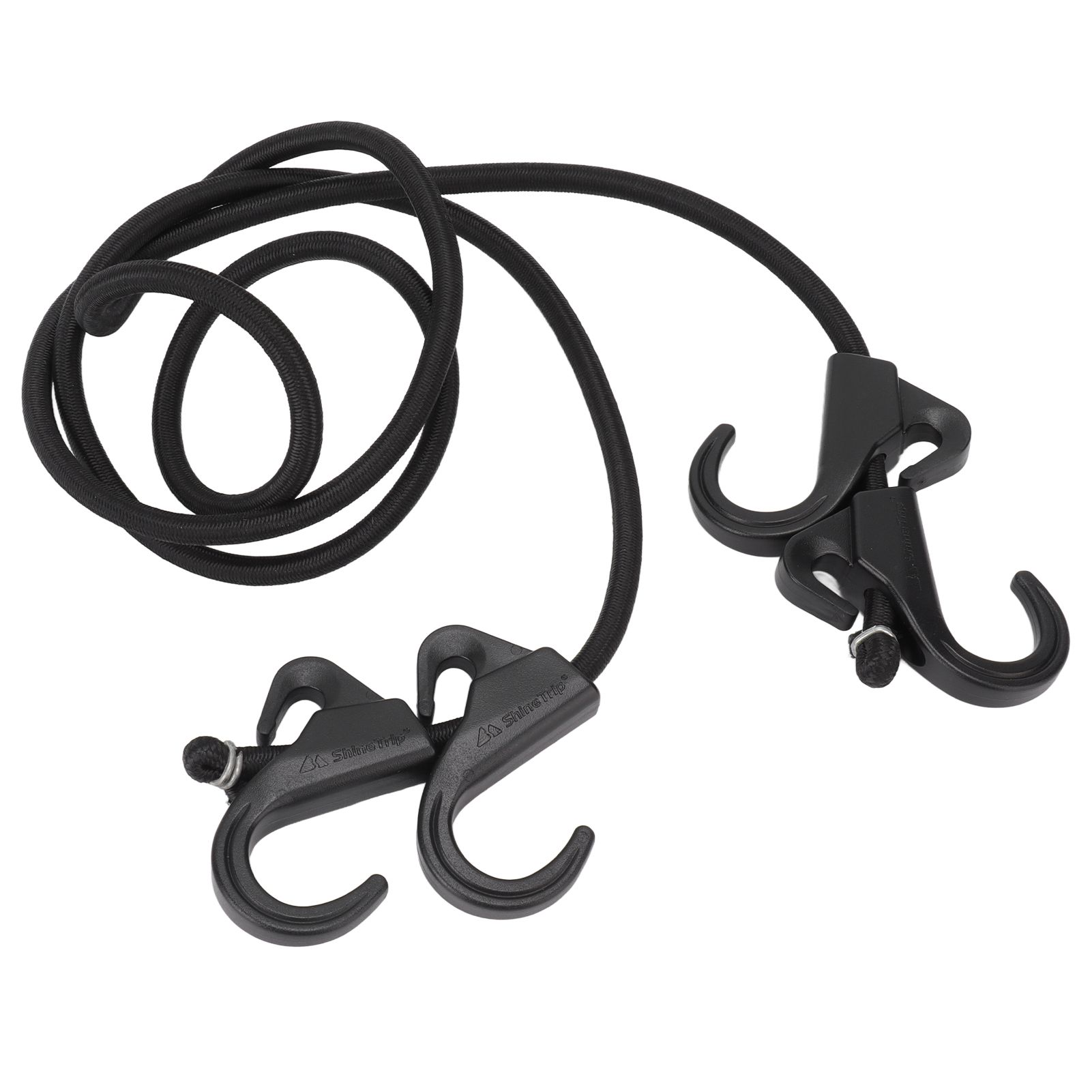 Camping Rope Strap UV Resistant POM Material Black Hooks Function Bungee Cords for Luggage Bundling - Image 1