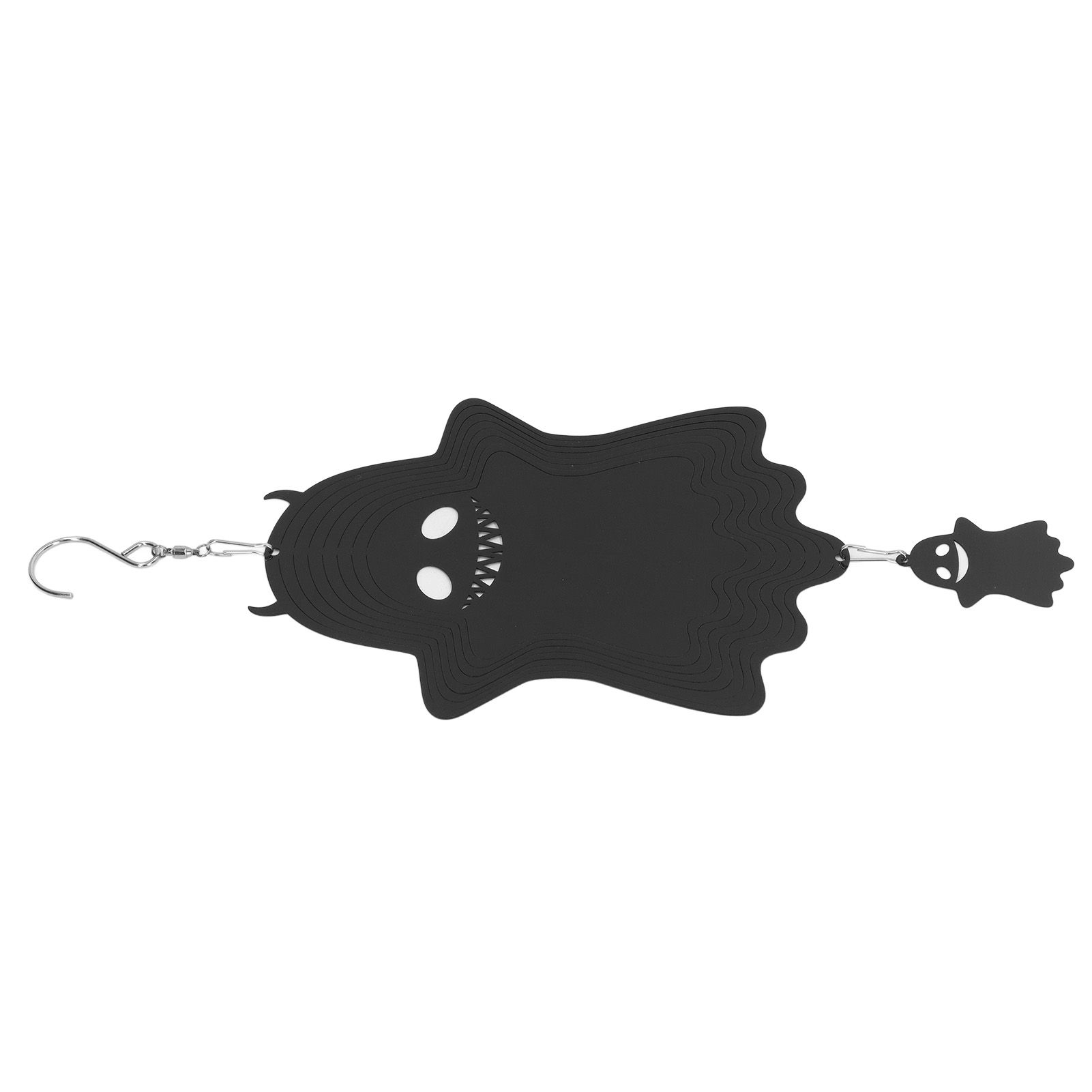 Ghost Wind Chimes Stainless Steel Wind Bell 3D Ghost Wind Spinners Halloween Ornament for Garden Yard Decoration 35x15cm - Image 6