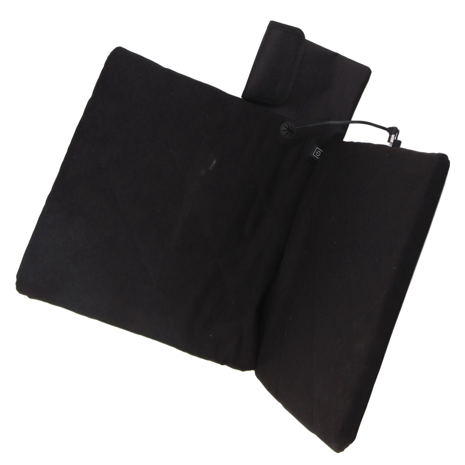 Electric Heating Seat Cushion Foldable Stadium Seats Heated Cover Pads with Backrest for Camping Fishing Hunting Black - Image 2