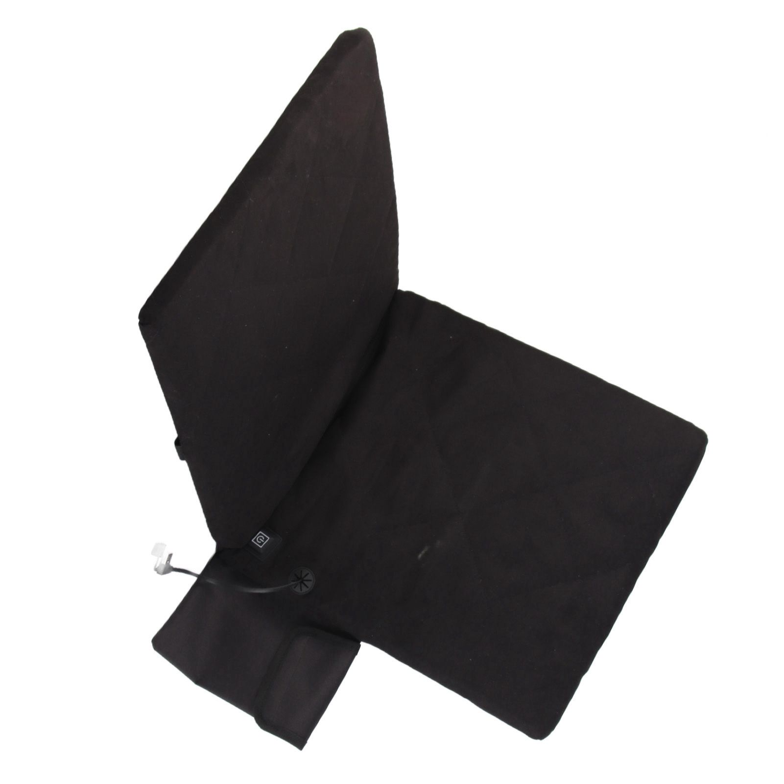Electric Heating Seat Cushion Foldable Stadium Seats Heated Cover Pads with Backrest for Camping Fishing Hunting Black - Image 3