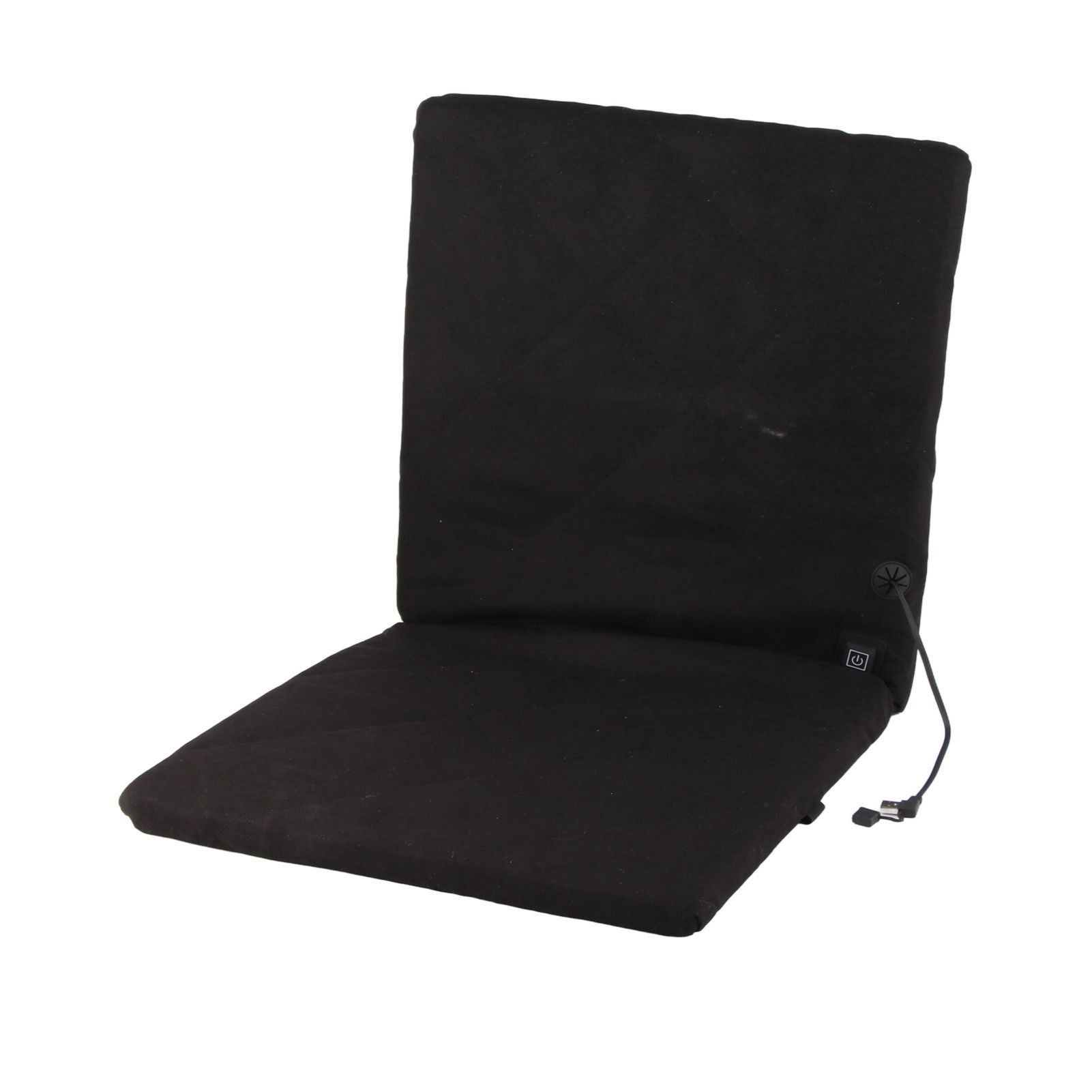 Electric Heating Seat Cushion Foldable Stadium Seats Heated Cover Pads with Backrest for Camping Fishing Hunting Black - Image 4