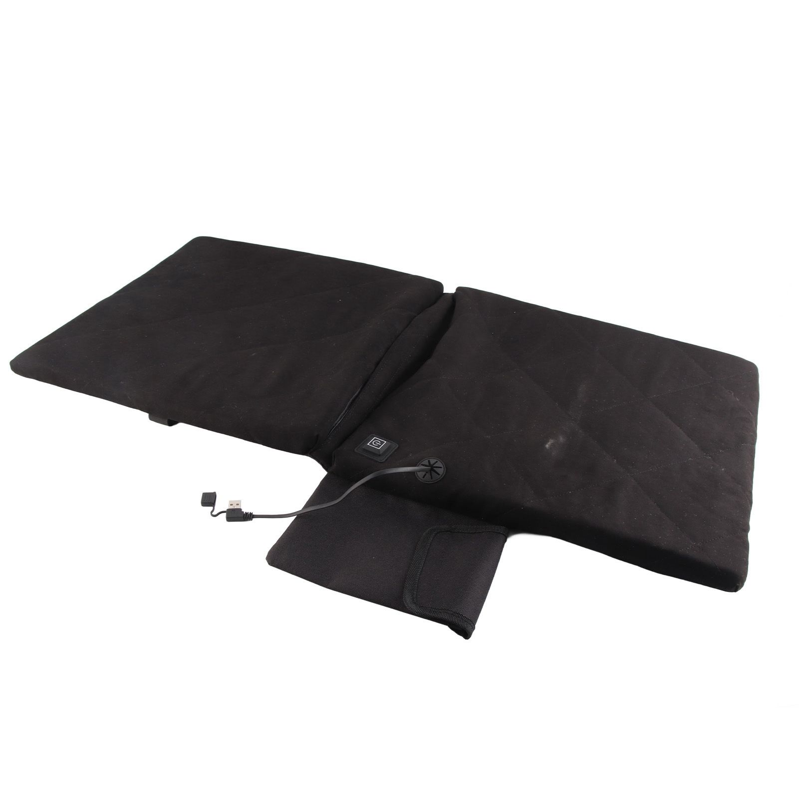 Electric Heating Seat Cushion Foldable Stadium Seats Heated Cover Pads with Backrest for Camping Fishing Hunting Black - Image 5