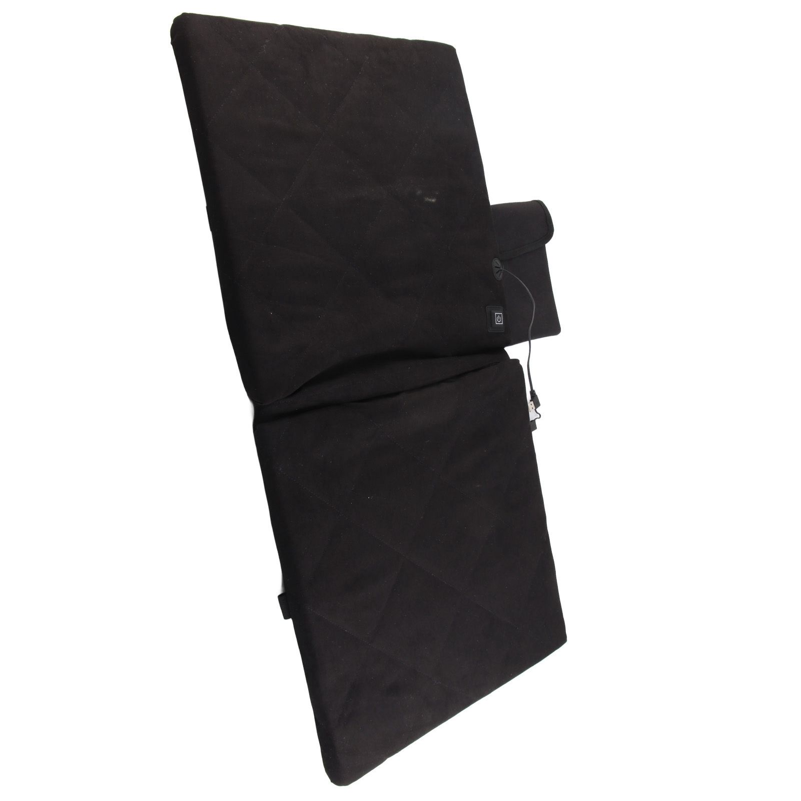 Electric Heating Seat Cushion Foldable Stadium Seats Heated Cover Pads with Backrest for Camping Fishing Hunting Black - Image 7