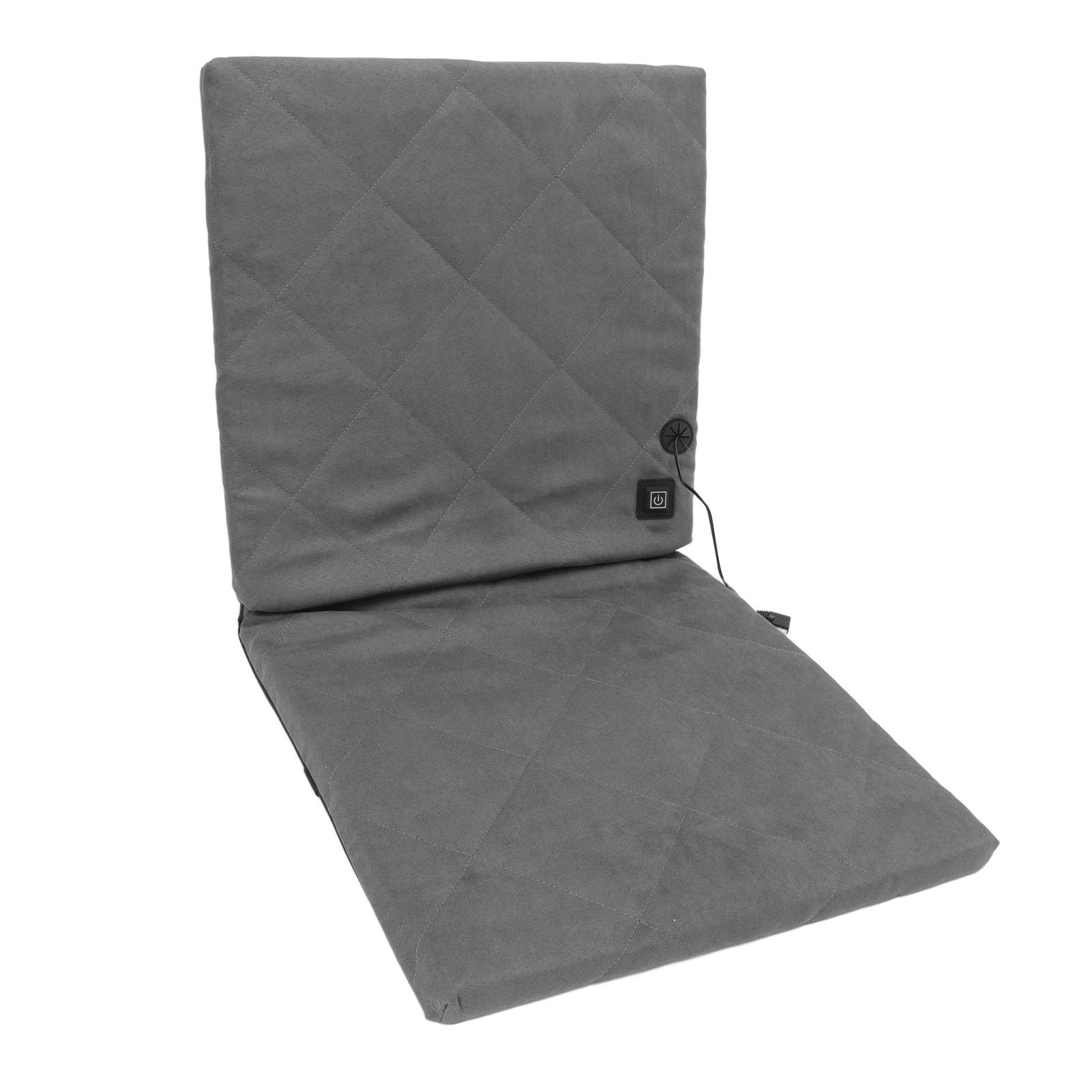 Electric Heating Seat Cushion Foldable Stadium Seats Heated Cover Pads with Backrest for Camping Fishing Hunting Grey - Image 5