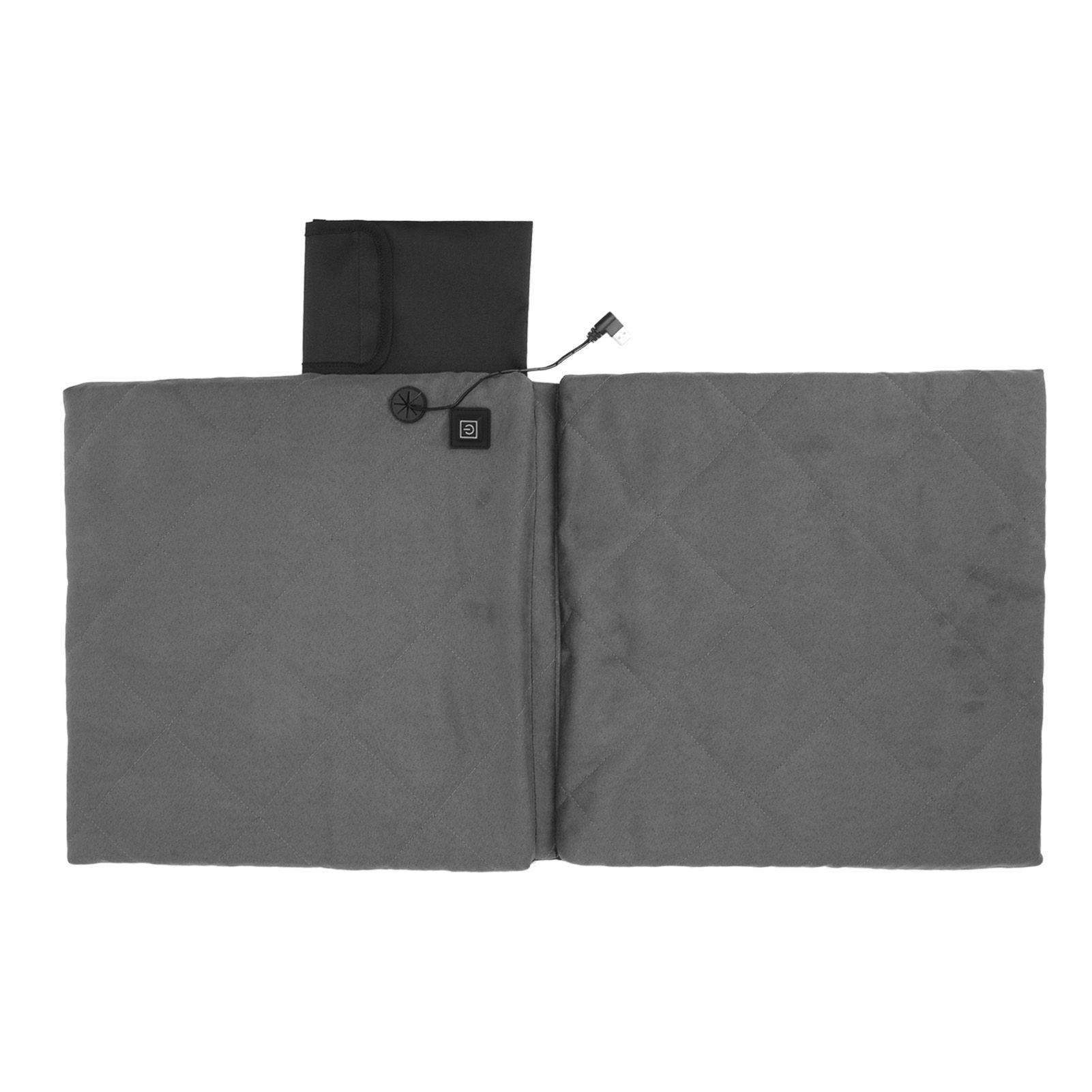 Electric Heating Seat Cushion Foldable Stadium Seats Heated Cover Pads with Backrest for Camping Fishing Hunting Grey - Image 7