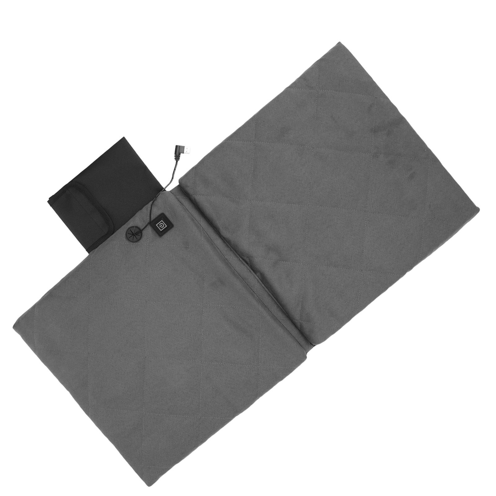 Electric Heating Seat Cushion Foldable Stadium Seats Heated Cover Pads with Backrest for Camping Fishing Hunting Grey - Image 8