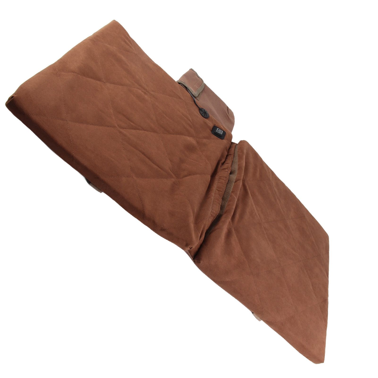 Electric Heating Seat Cushion Foldable Stadium Seats Heated Cover Pads with Backrest for Camping Fishing Hunting Khaki - Image 3