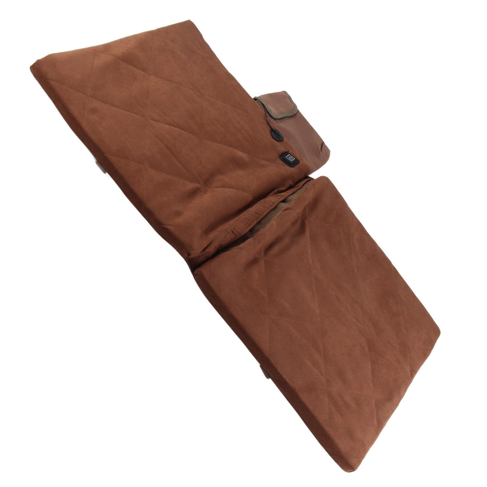 Electric Heating Seat Cushion Foldable Stadium Seats Heated Cover Pads with Backrest for Camping Fishing Hunting Khaki - Image 8