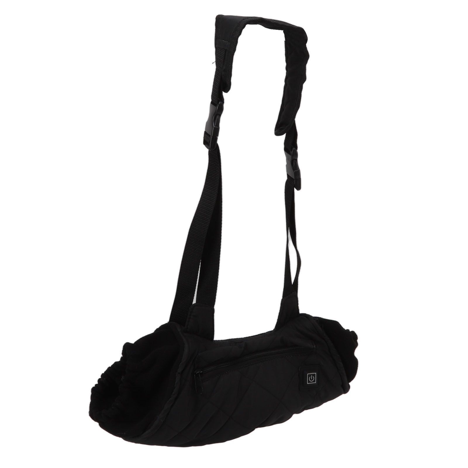 Electric Hand Warming Muff Temperature Controllable Waterproof Quilted Cotton Heated Hand Pouch for Winter Black - Image 3