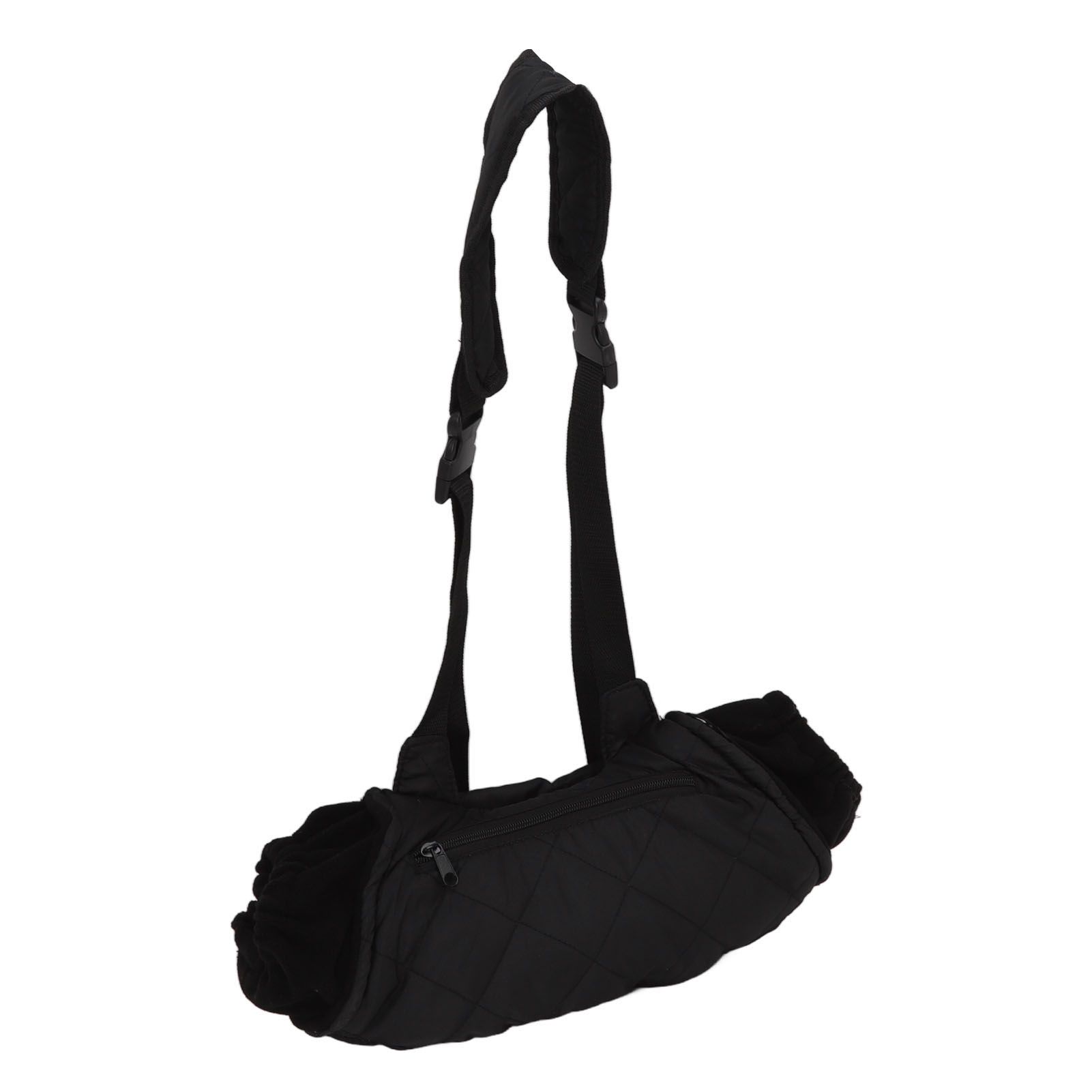 Electric Hand Warming Muff Temperature Controllable Waterproof Quilted Cotton Heated Hand Pouch for Winter Black - Image 5
