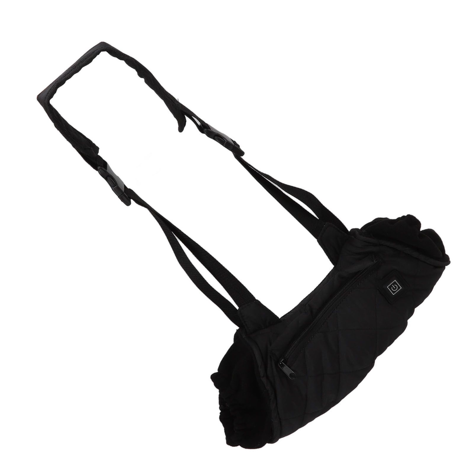 Electric Hand Warming Muff Temperature Controllable Waterproof Quilted Cotton Heated Hand Pouch for Winter Black - Image 7