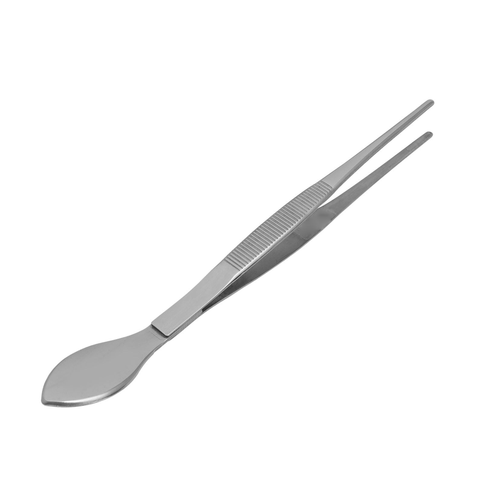 Bonsai Tweezers Stainless Steel Straight Serrated Tips Potted Plant Soil Loosening Spatula - Image 1
