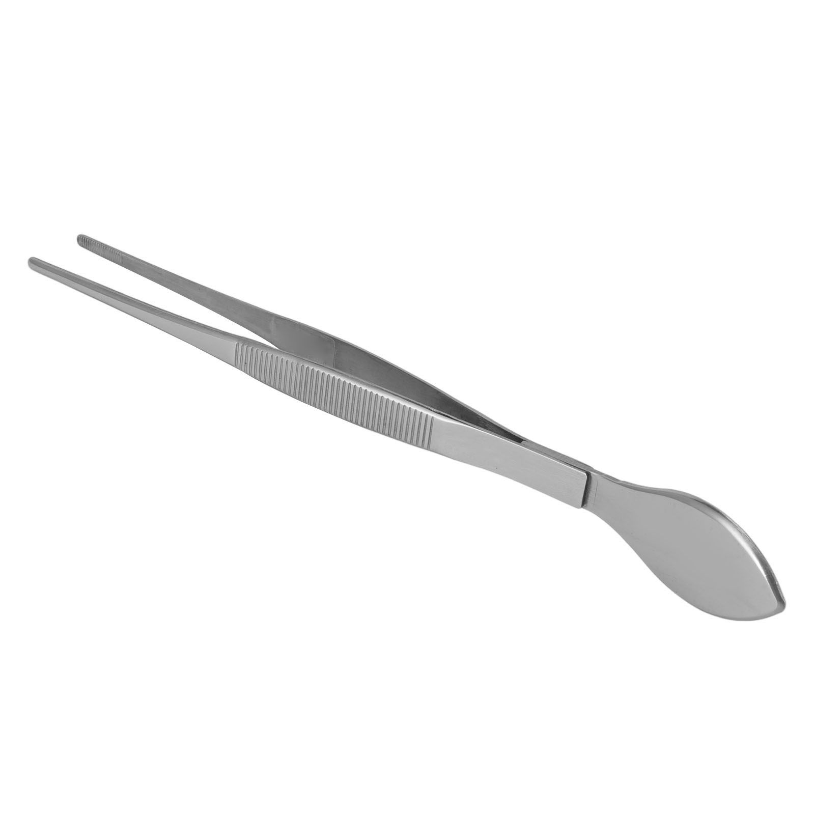 Bonsai Tweezers Stainless Steel Straight Serrated Tips Potted Plant Soil Loosening Spatula - Image 2