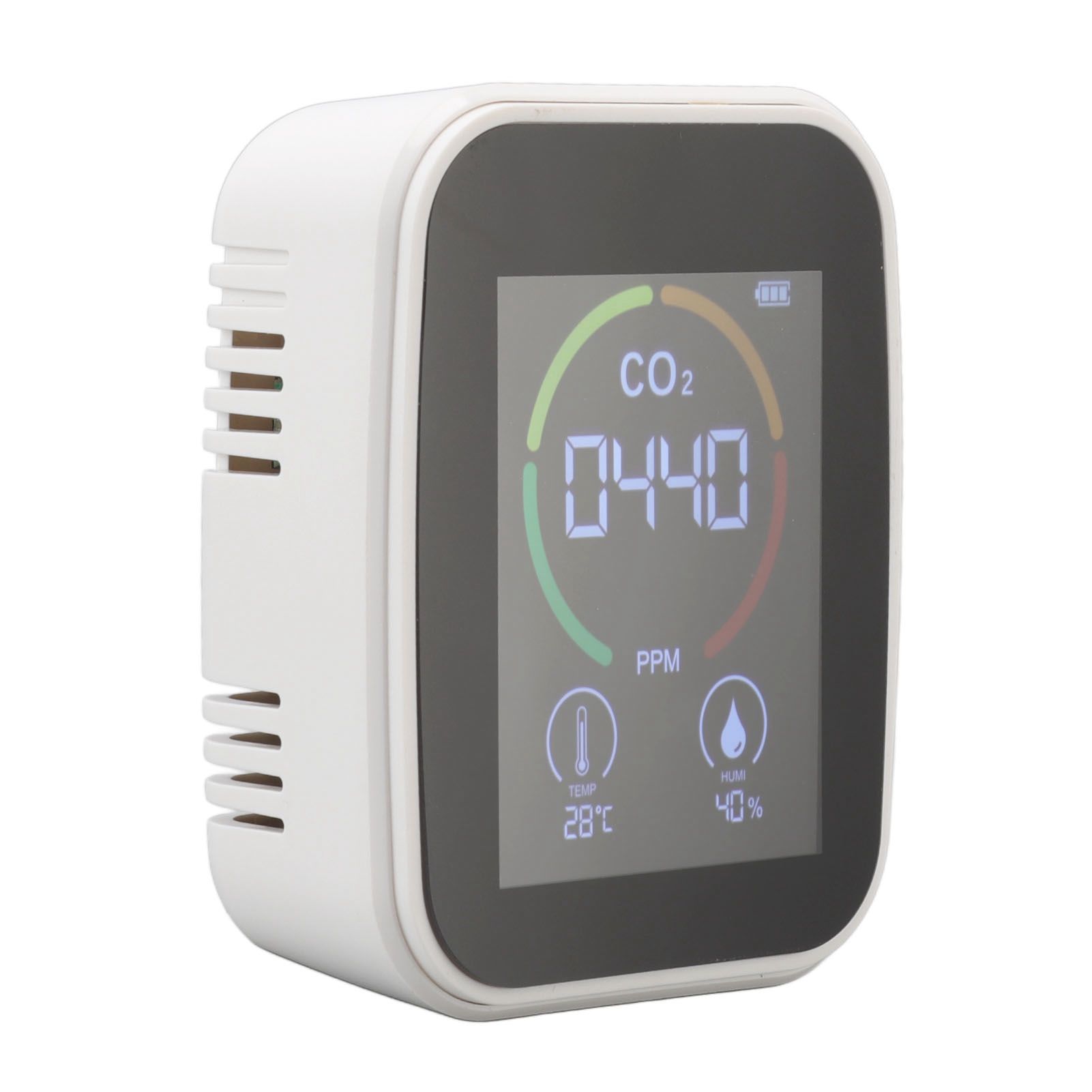 Indoor Air Quality Monitor Co2 Carbon Dioxide Detector TVOC Air Temperature Humidity Quality Detector White - Image 3