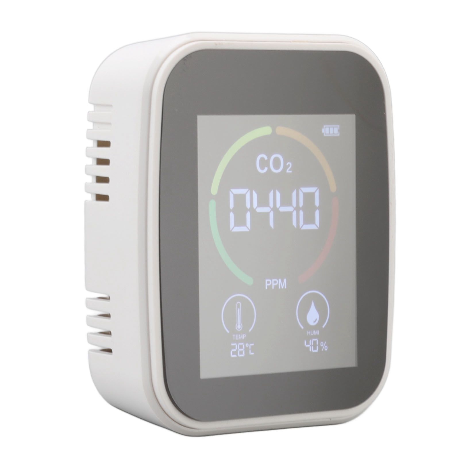 Indoor Air Quality Monitor Co2 Carbon Dioxide Detector TVOC Air Temperature Humidity Quality Detector White - Image 4