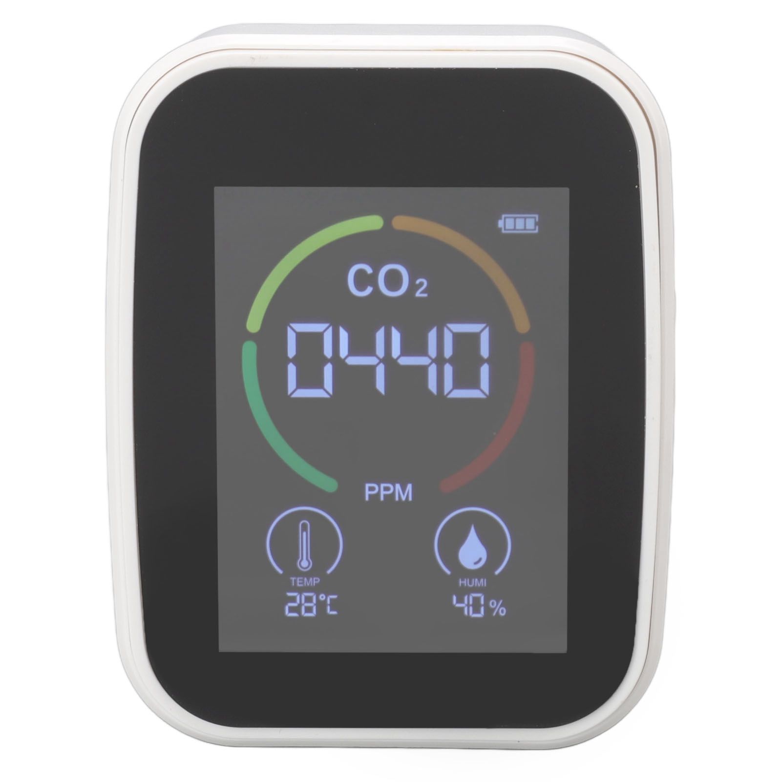 Indoor Air Quality Monitor Co2 Carbon Dioxide Detector TVOC Air Temperature Humidity Quality Detector White - Image 6