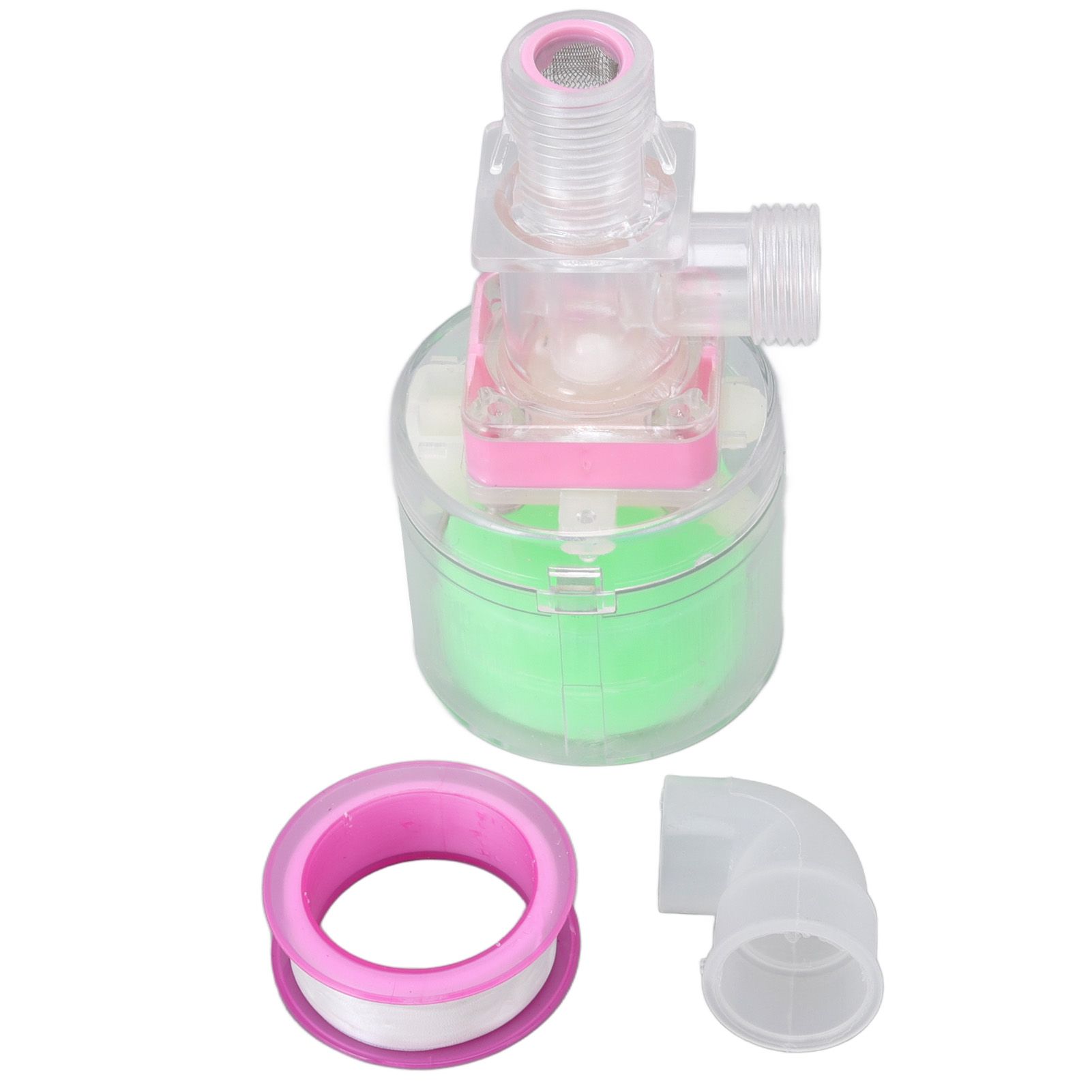 Water Lever Control Valve Transparent Full Automatic Plastic Tower Tank Floating Ball Valve G1/2 Top Water Inlet - Image 1