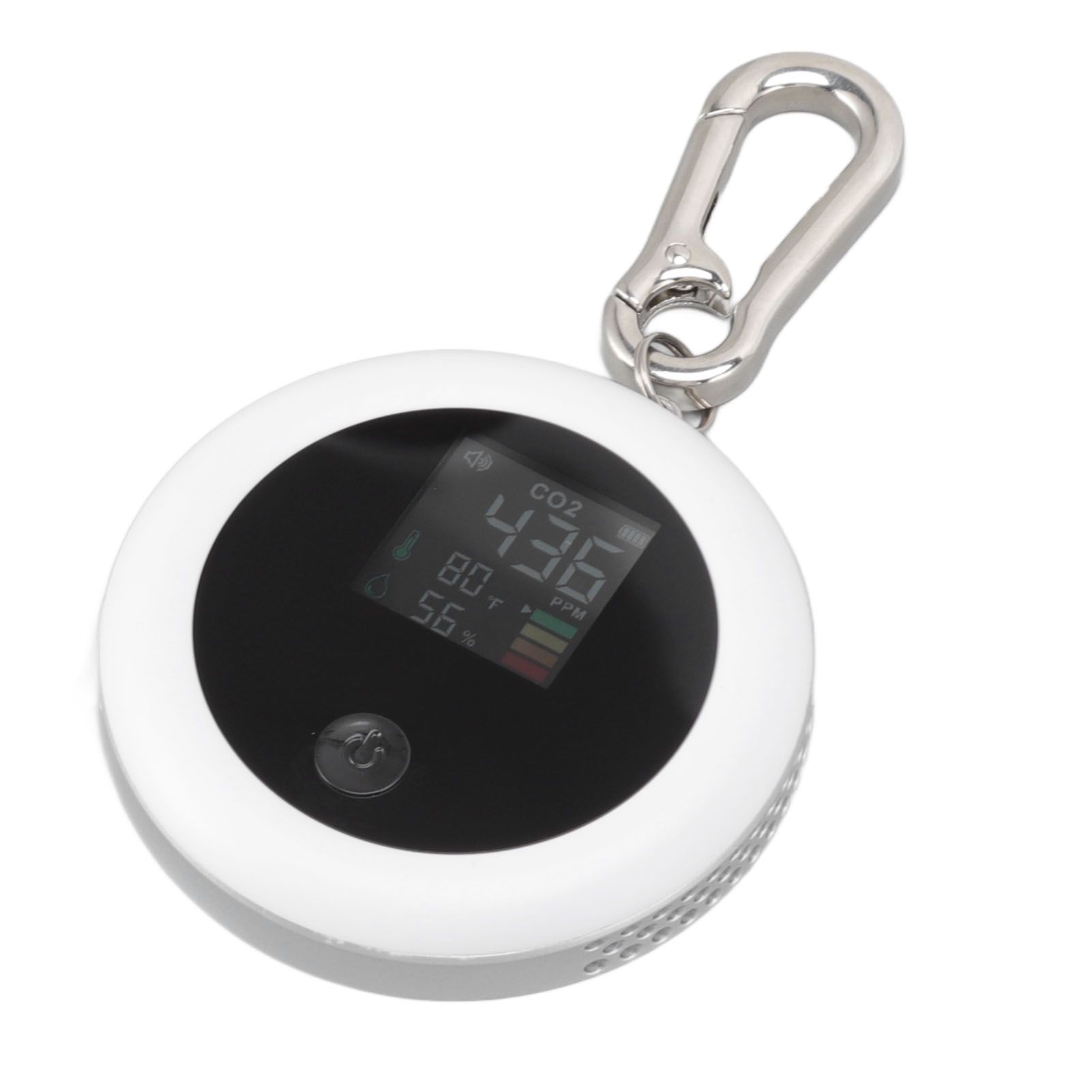 Infrared Mini CO2 Detector 3 in 1 Portable LCD Temperature Humidity Air Analyzer for Home Indoor Travel White - Image 3