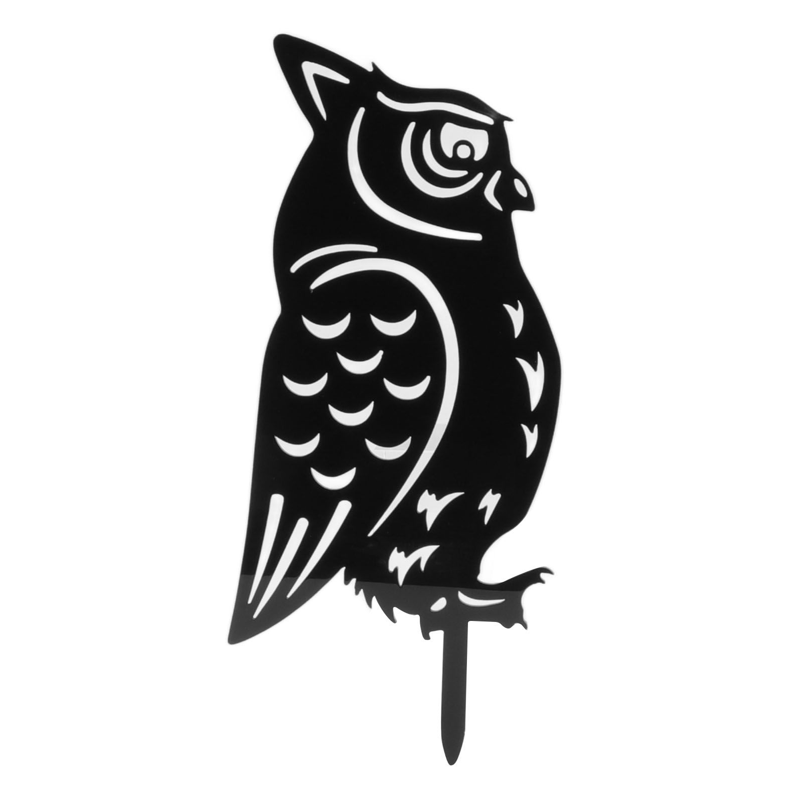 Garden Owl Decorative Insert Card Outdoor Courtyard Lawn Owl Silhouette Acrylic Stakes - Image 1