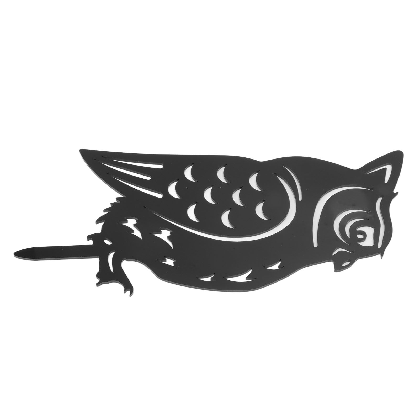 Garden Owl Decorative Insert Card Outdoor Courtyard Lawn Owl Silhouette Acrylic Stakes - Image 3