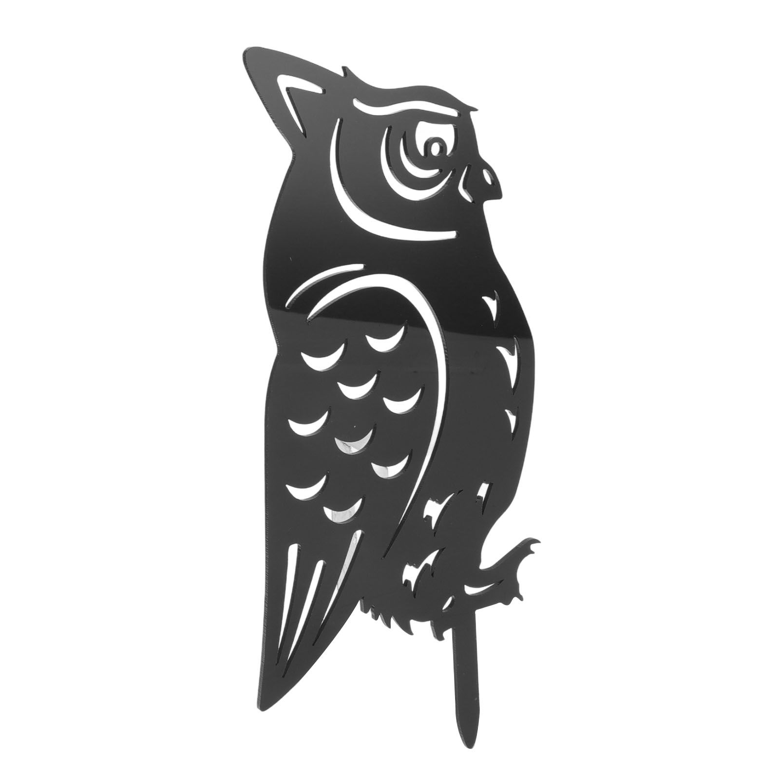 Garden Owl Decorative Insert Card Outdoor Courtyard Lawn Owl Silhouette Acrylic Stakes - Image 5