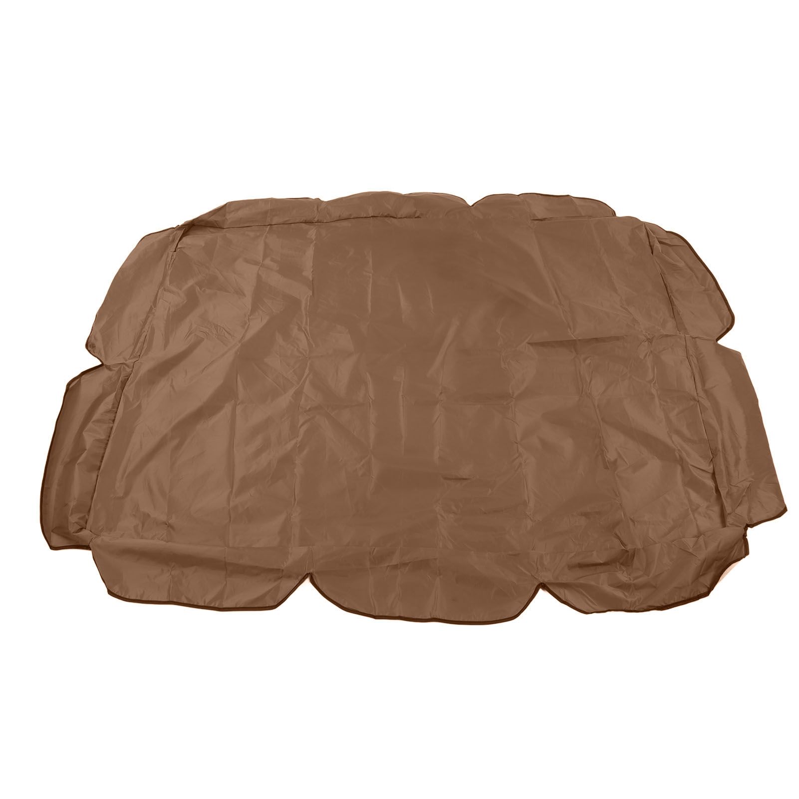 Swing Canopy 210D Silver Coated Oxford Waterproof UV Proof for Outdoor Patio Yard Chair 142x120x18cm Coffee - Image 1