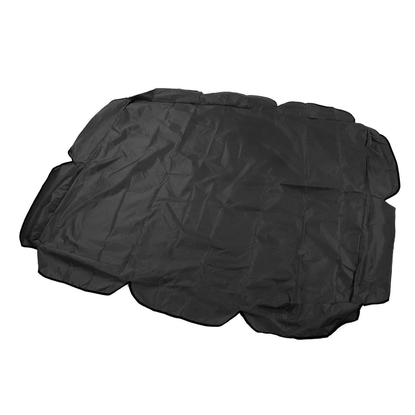 Swing Canopy 210D Silver Coated Oxford Waterproof UV Proof for Outdoor Patio Yard Chair 142x120x18cm Black - Image 4