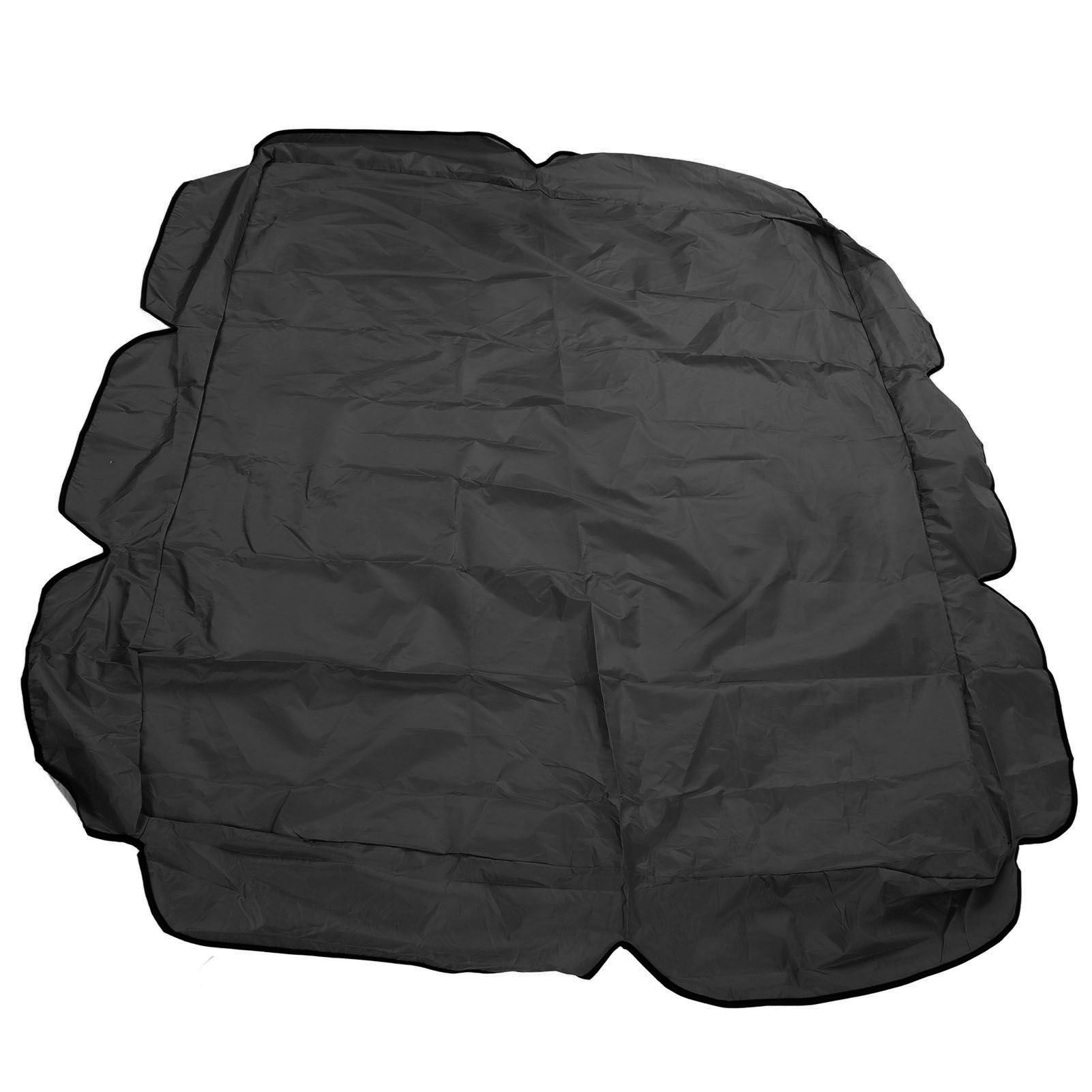 Swing Canopy 210D Silver Coated Oxford Waterproof UV Proof for Outdoor Patio Yard Chair 142x120x18cm Black - Image 6
