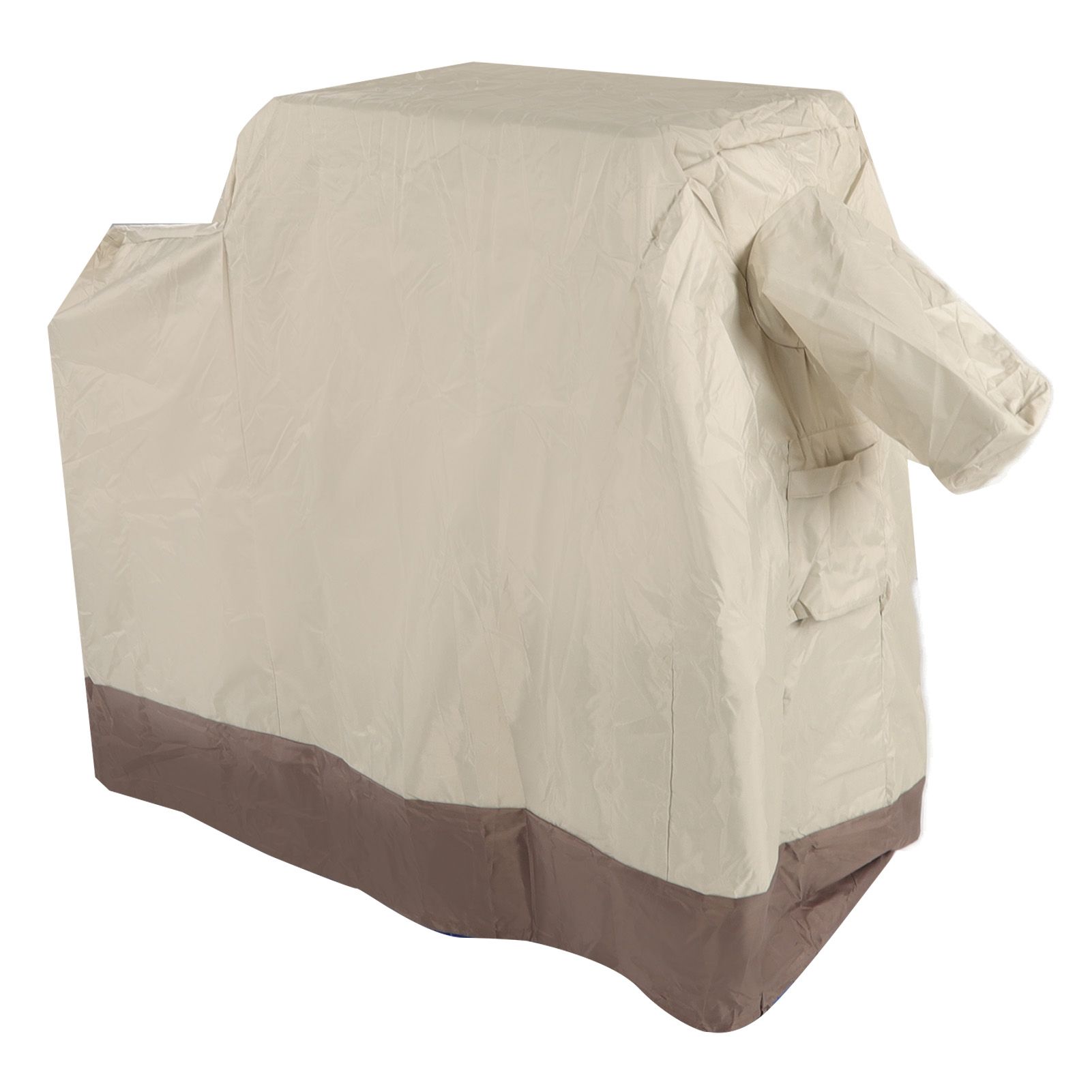 Grill Cover 420D Silver Coated Oxford Cloth Barbecue Cover Waterproof Dustproof Outdoor BBQ Grill Cover Beige Brown 104x68.5x124cm - Image 2