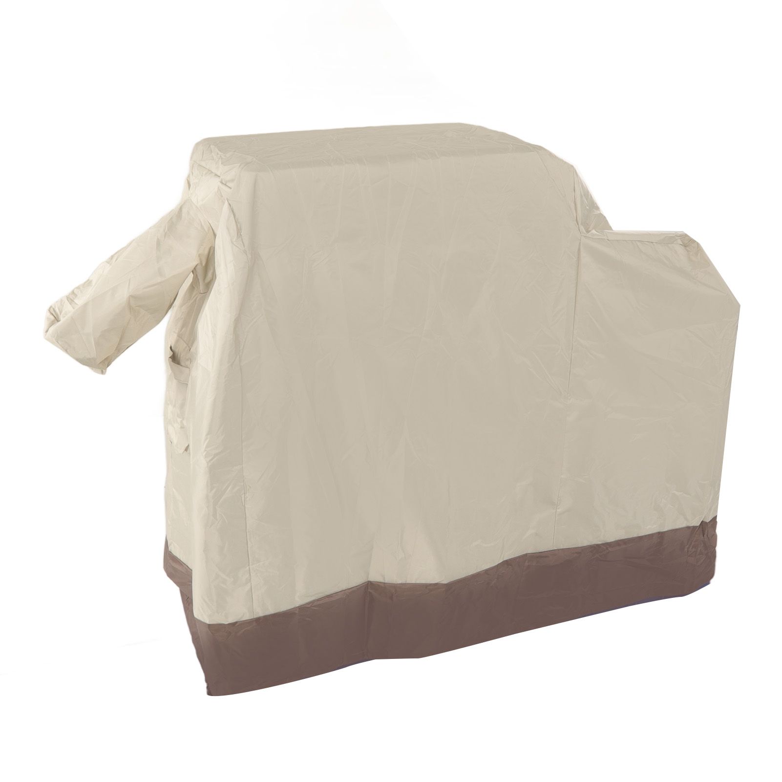 Grill Cover 420D Silver Coated Oxford Cloth Barbecue Cover Waterproof Dustproof Outdoor BBQ Grill Cover Beige Brown 104x68.5x124cm - Image 3