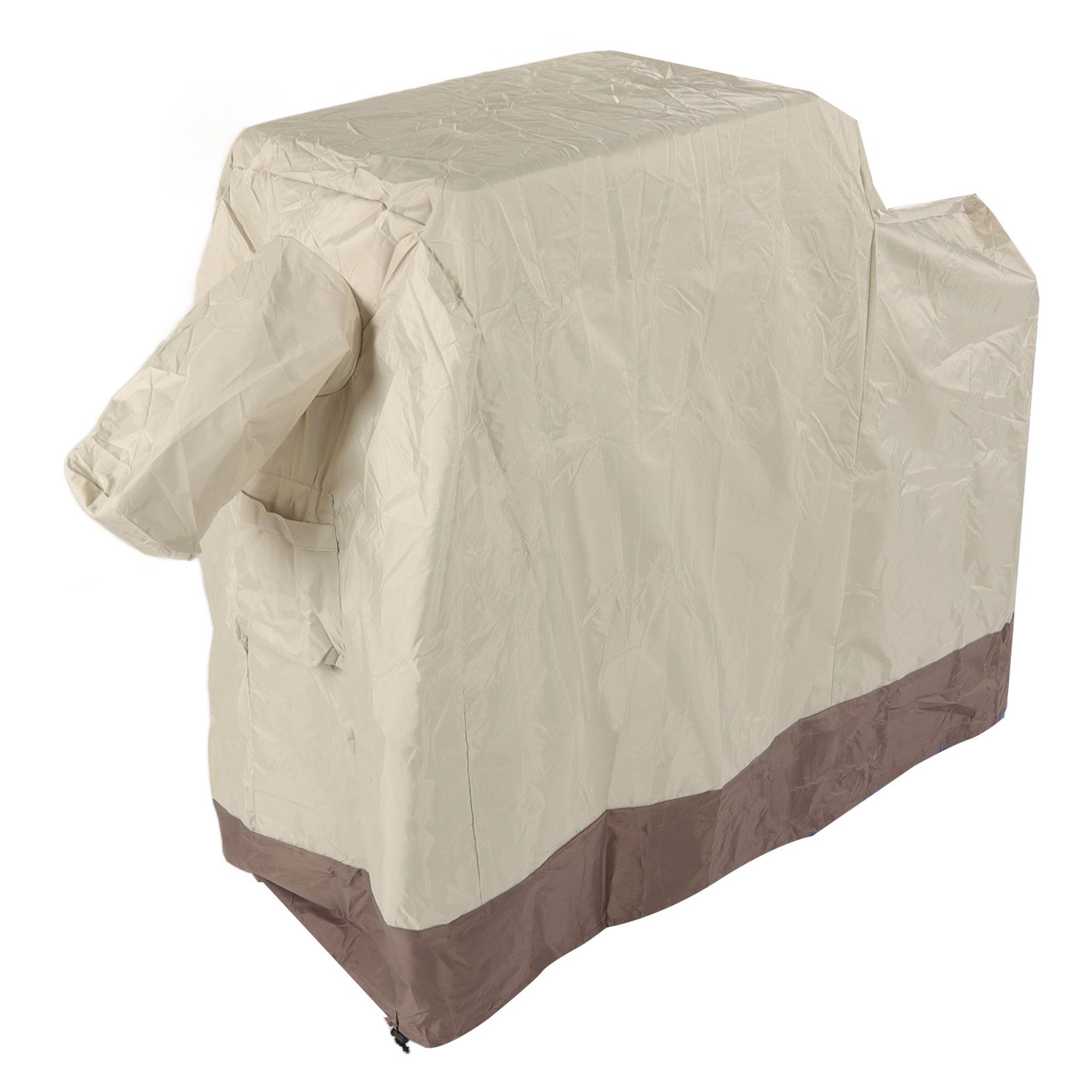Grill Cover 420D Silver Coated Oxford Cloth Barbecue Cover Waterproof Dustproof Outdoor BBQ Grill Cover Beige Brown 104x68.5x124cm - Image 5