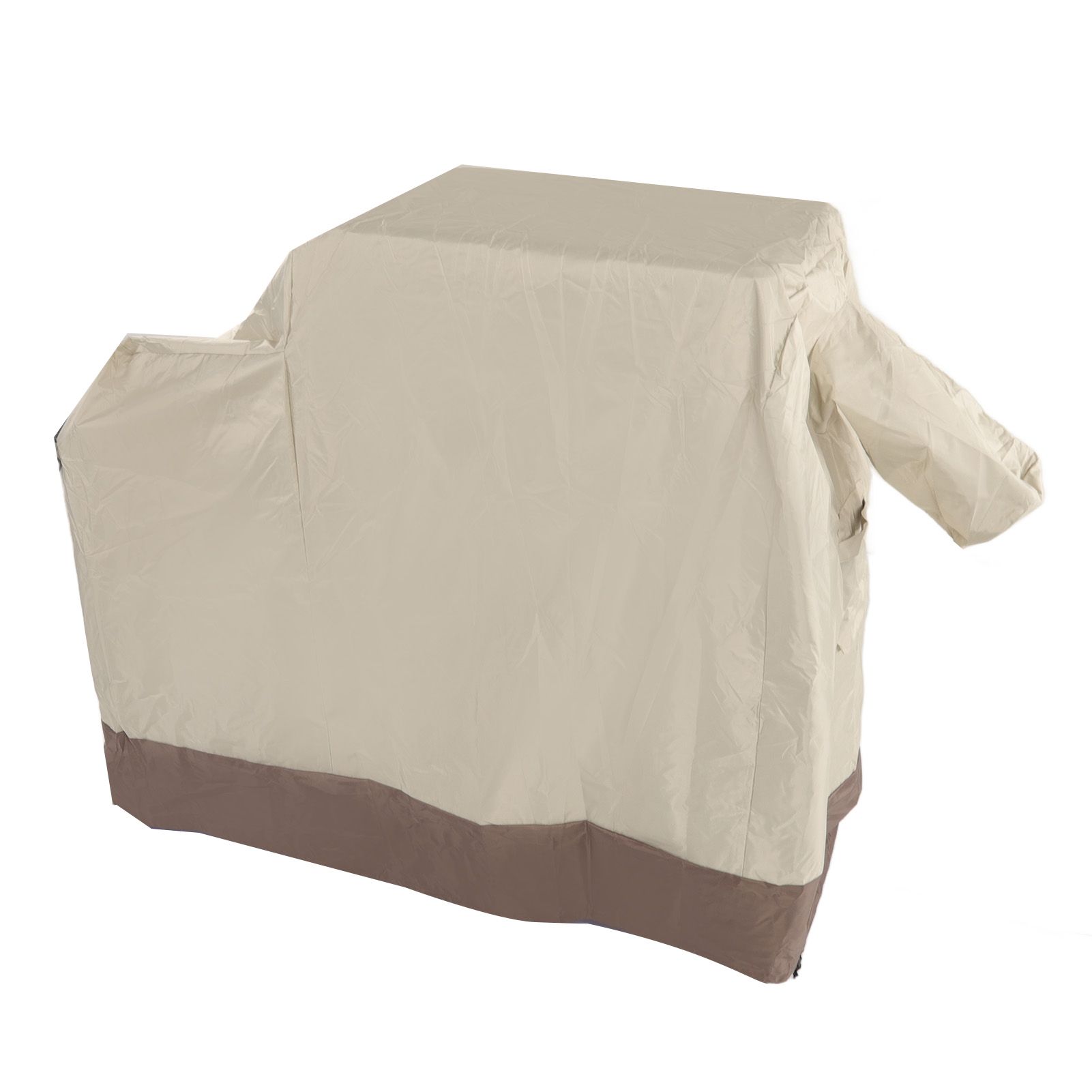 Grill Cover 420D Silver Coated Oxford Cloth Barbecue Cover Waterproof Dustproof Outdoor BBQ Grill Cover Beige Brown 104x68.5x124cm - Image 7