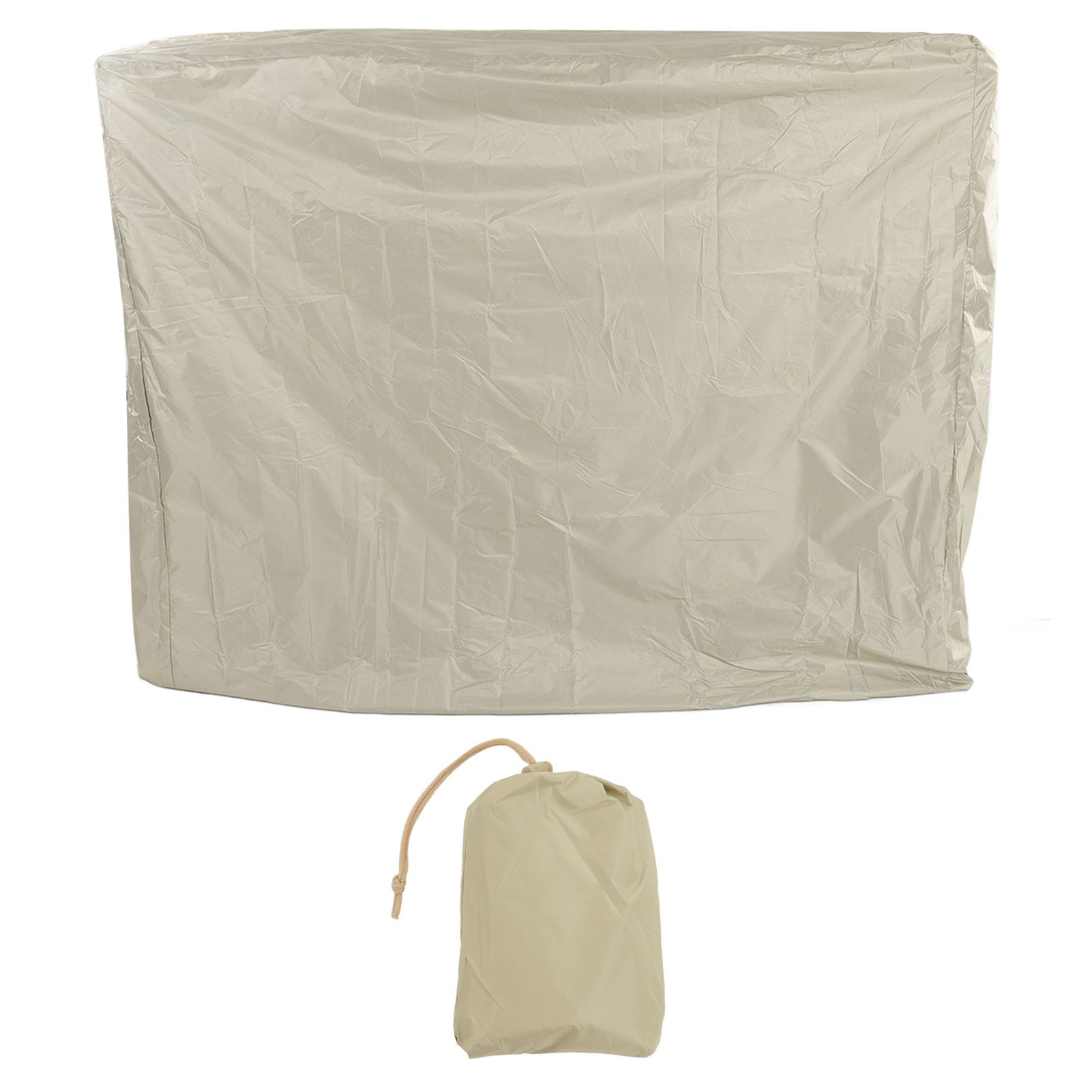 Ping Pong Table Dust Cover 190 Silver Coating Waterproof Table Tennis Cover for Outdoor Courtyard Drawstring Style 155x75x150cm / 61.0x29.5x59.1in Beige - Image 1