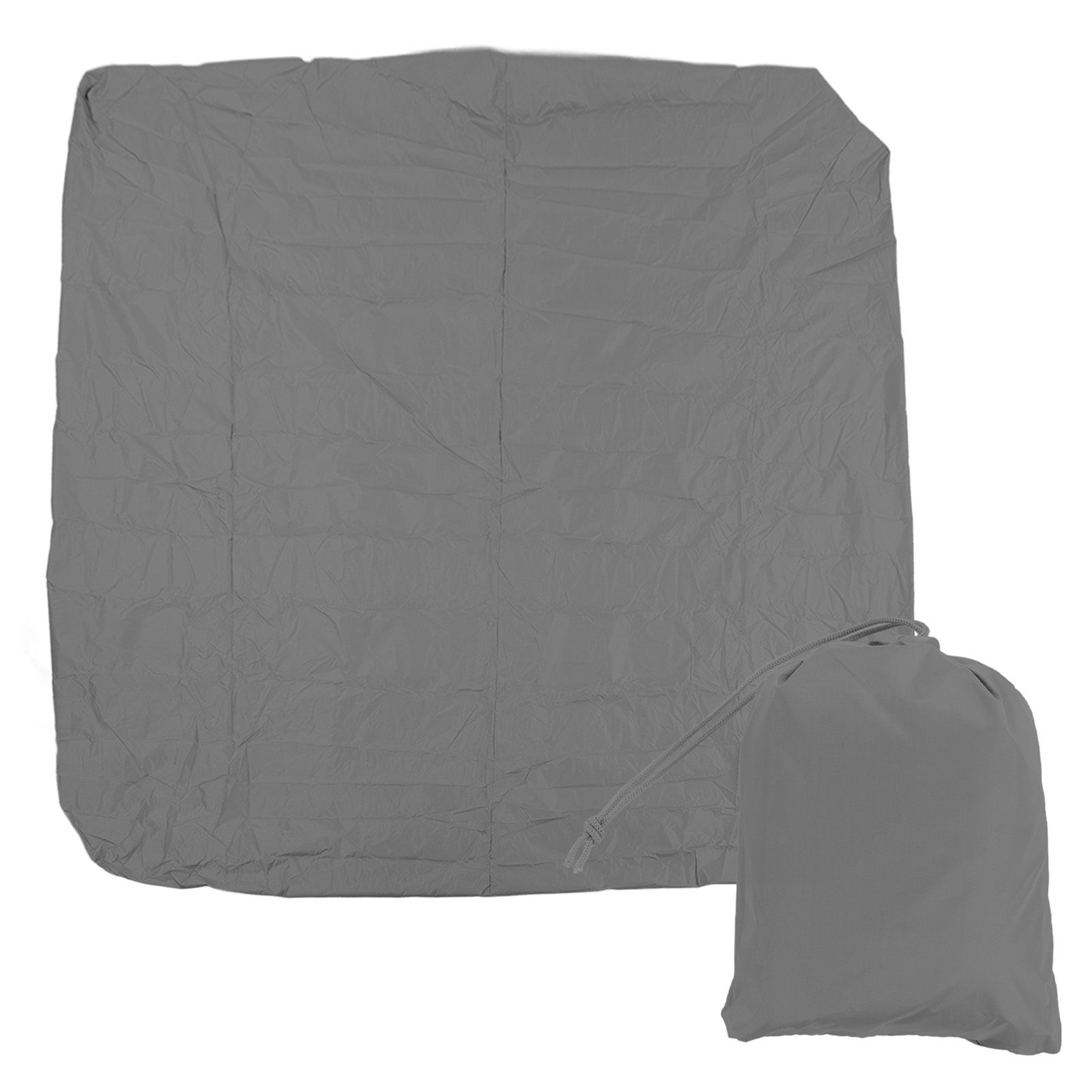 SPA Cover Square Waterproof 190 Silver Coated Polyester Taff Weather Resistant Hot Tub Cover Protector for Bathtub 231x231x30cm/90.9x90.9x11.8in Grey - Image 1