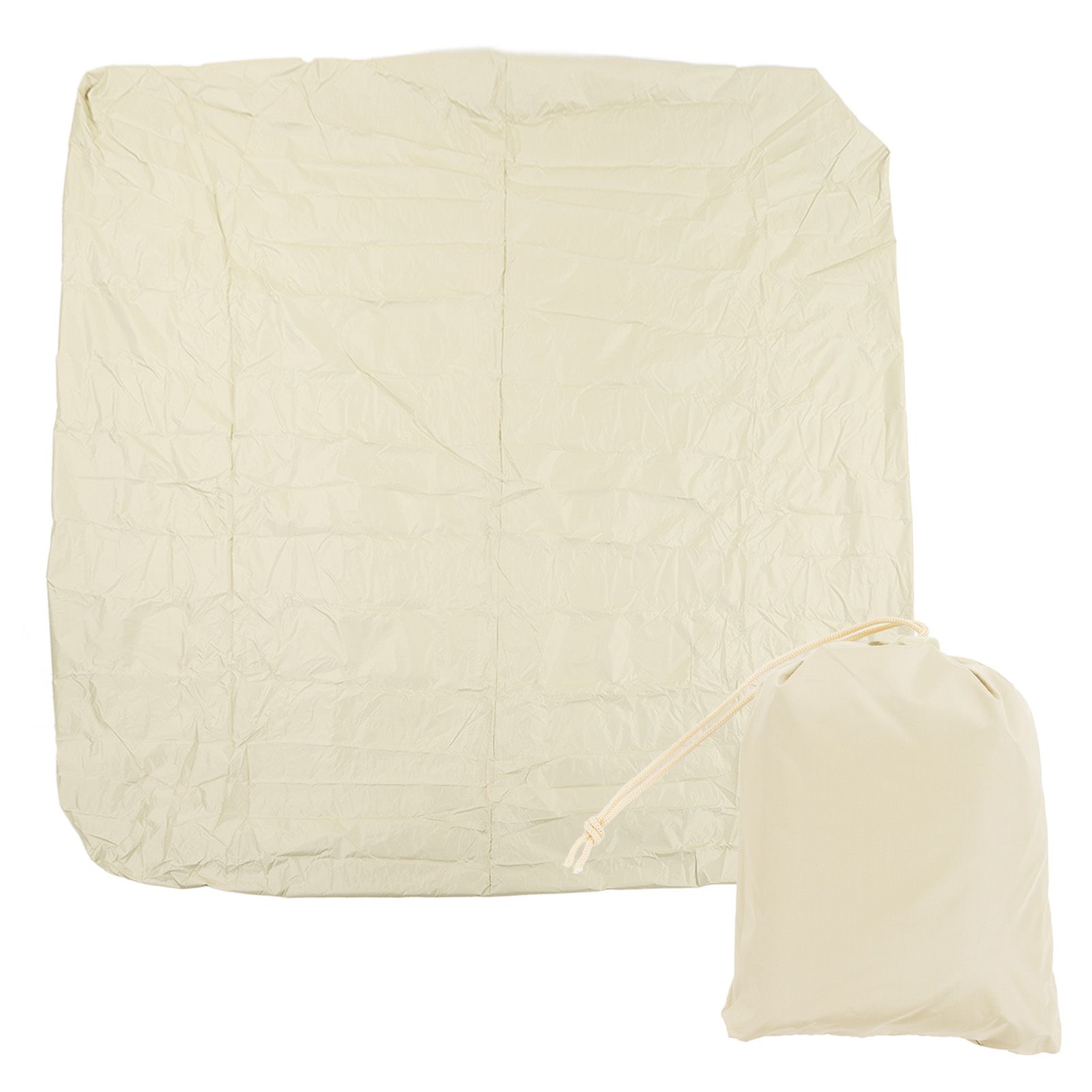 SPA Cover Square Waterproof 190 Silver Coated Polyester Taff Weather Resistant Hot Tub Cover Protector for Bathtub 231x231x30cm/90.9x90.9x11.8in Beige - Image 1